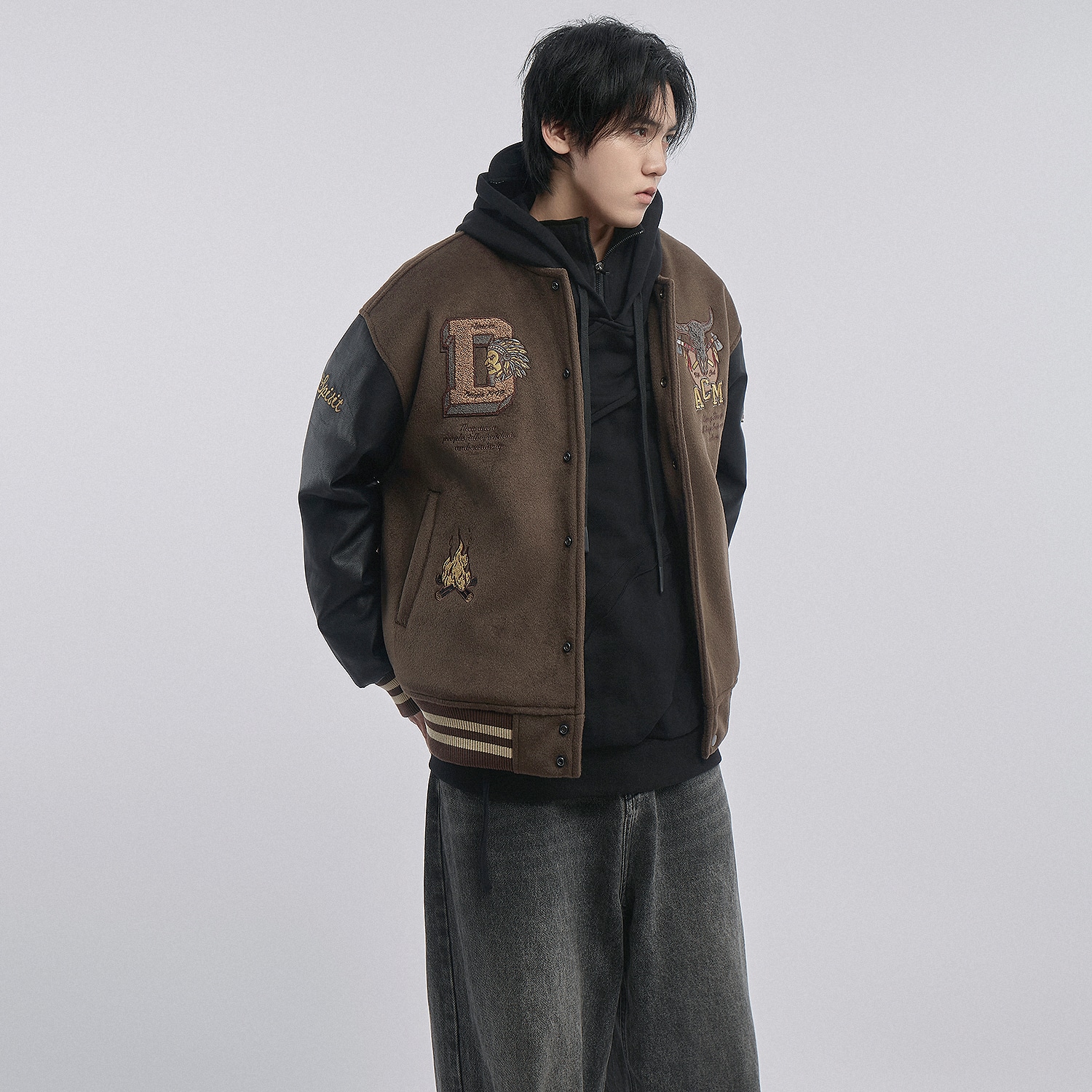 Vip Baseball Jacket Brown — фото 7