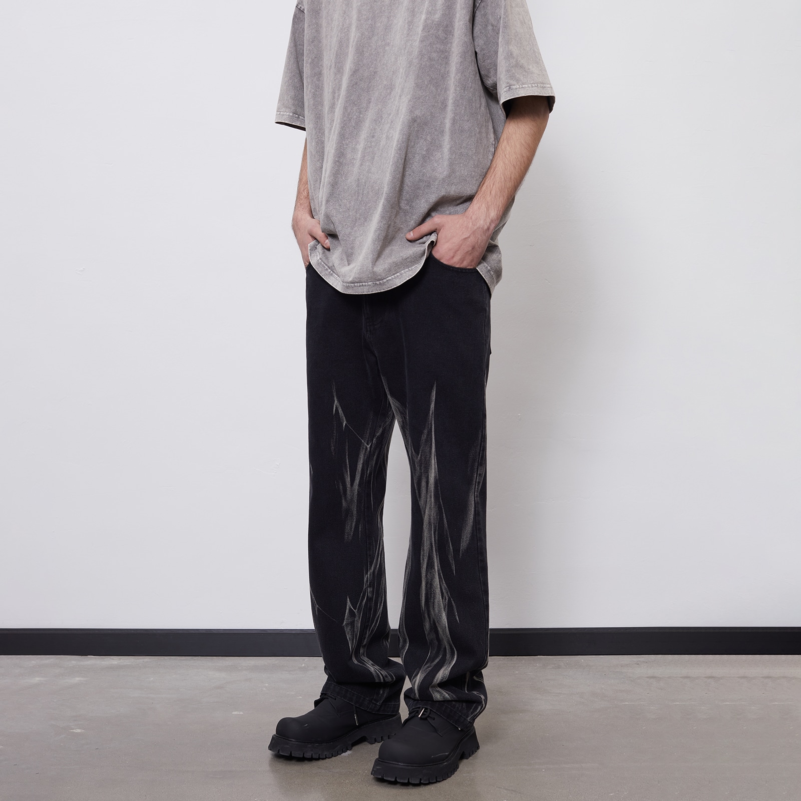 Paset Straight Jeans Black — фото 4