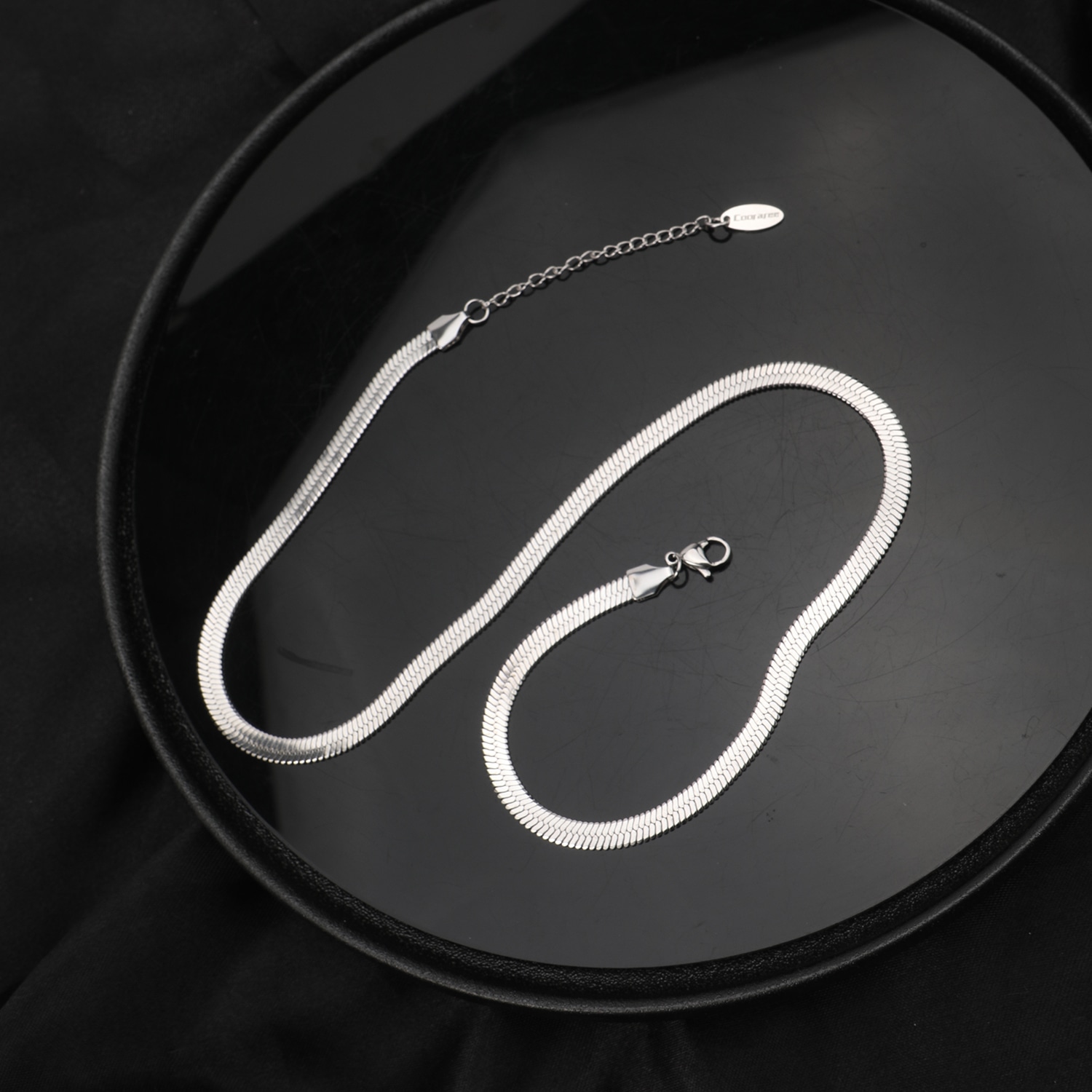 Cooraree Blade Cuban Chain Necklace Silver — фото 3