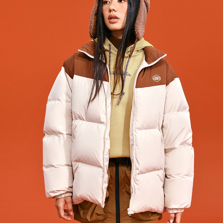 Skechers Sport Life Colorblock Down Jacket Light Brown — фото 8