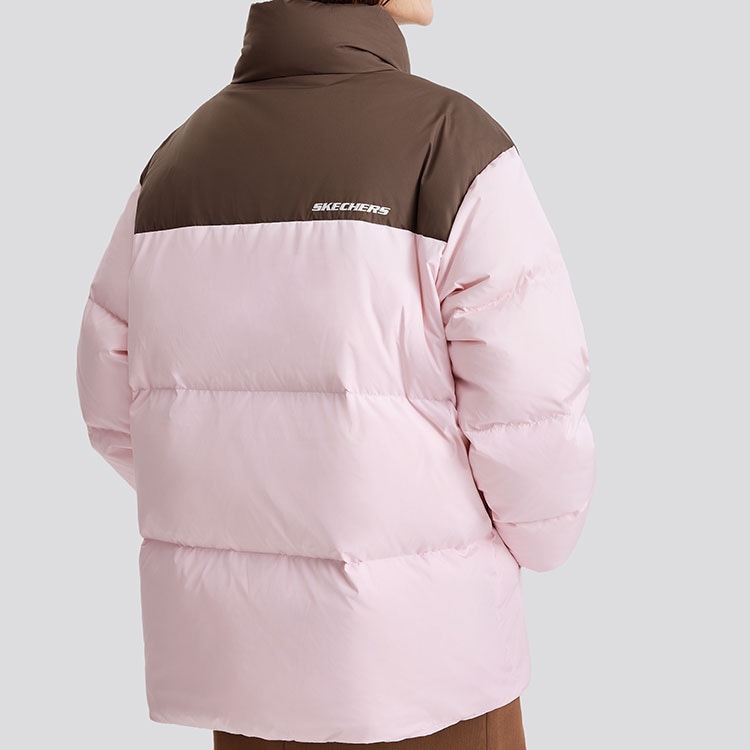 Skechers Down Jacket Grey Pink — фото 4