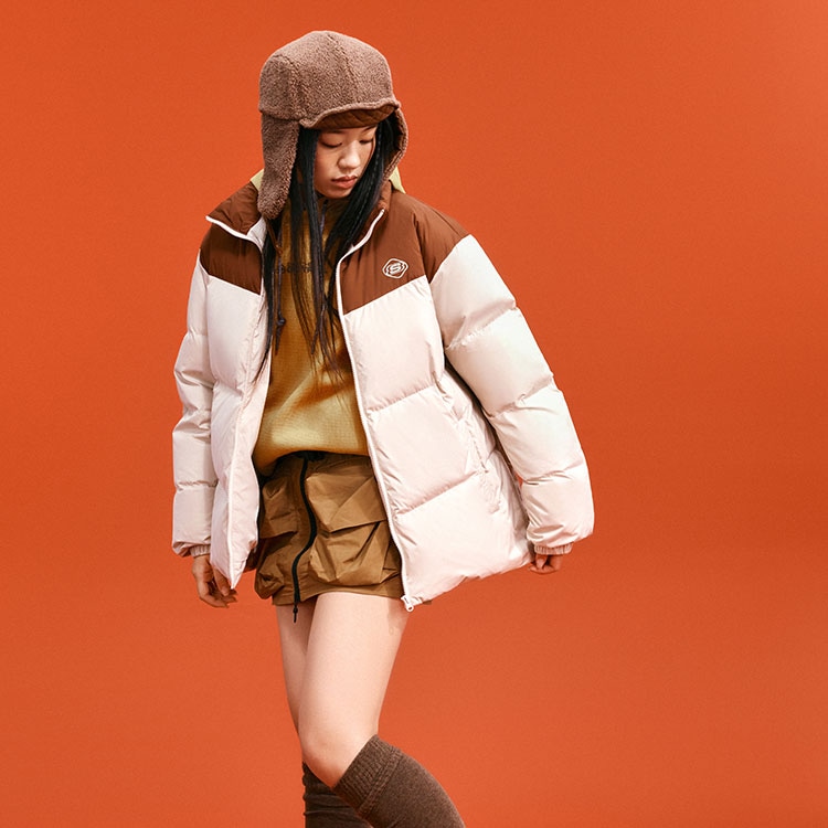 Skechers Sport Life Colorblock Down Jacket Light Brown — фото 5