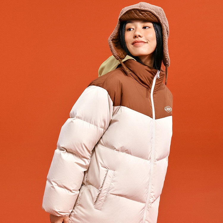 Skechers Sport Life Colorblock Down Jacket Light Brown — фото 6