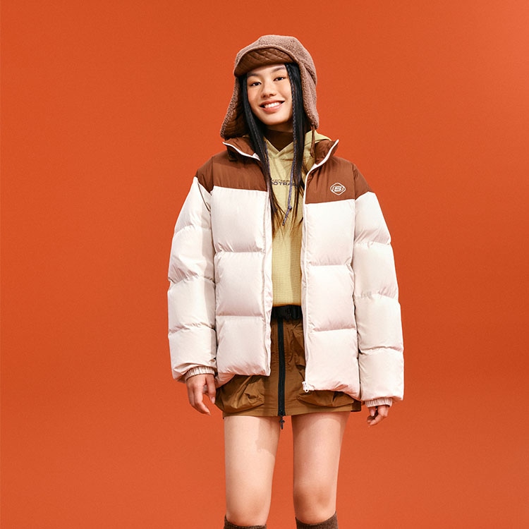 Skechers Sport Life Colorblock Down Jacket Light Brown — фото 4