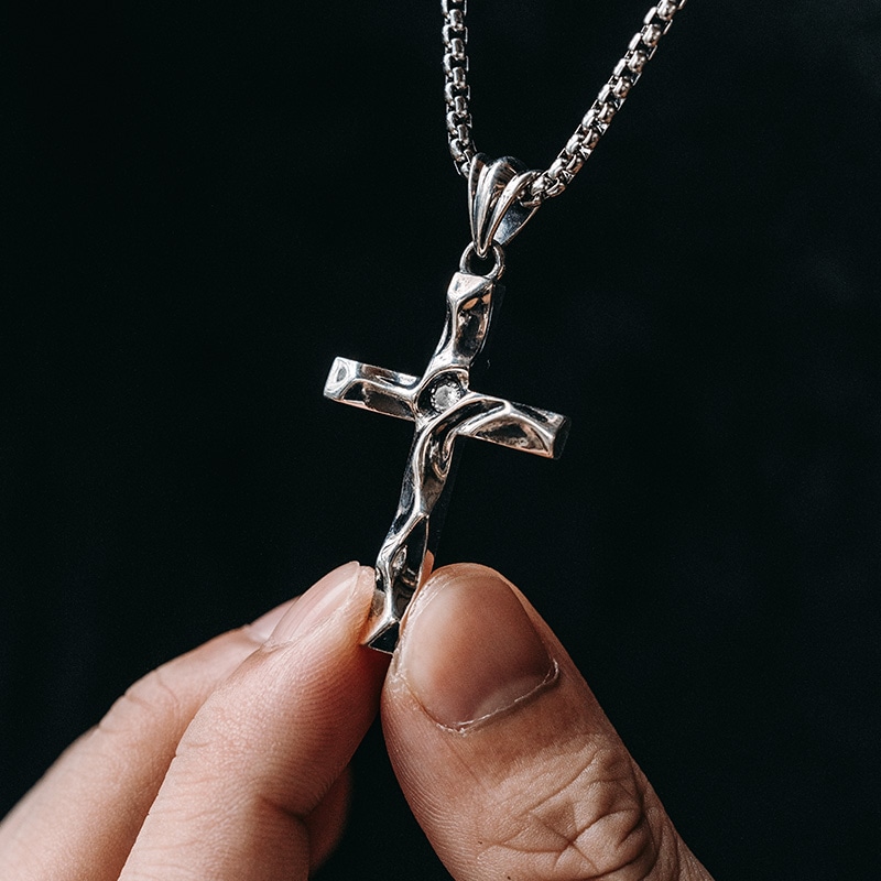 Mysh 925 Silver Cross Pendant Necklace — фото 11