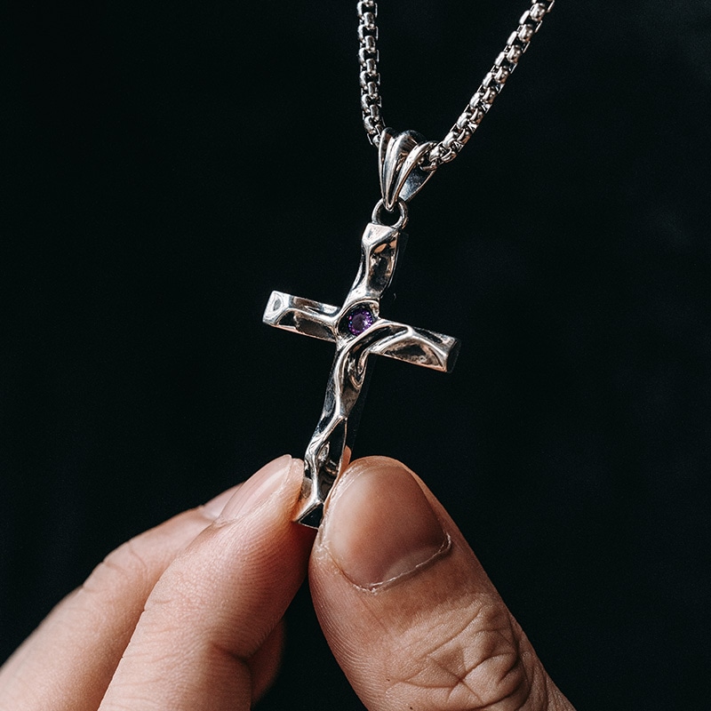Mysh 925 Silver Cross Pendant Necklace — фото 6