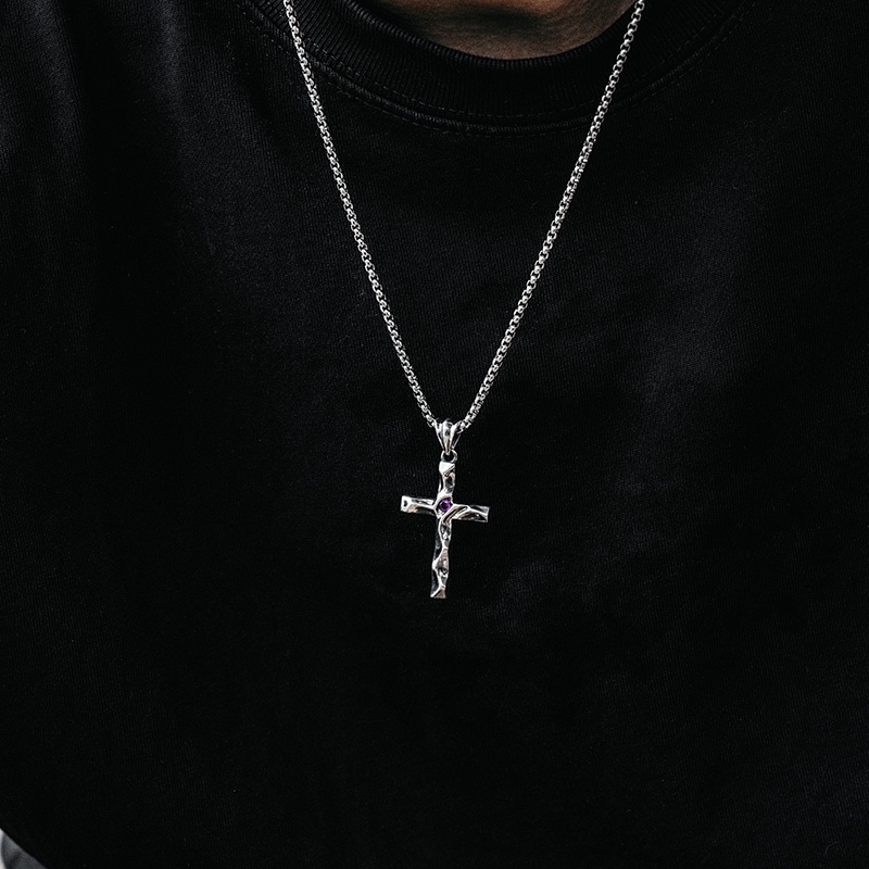 Mysh 925 Silver Cross Pendant Necklace — фото 8