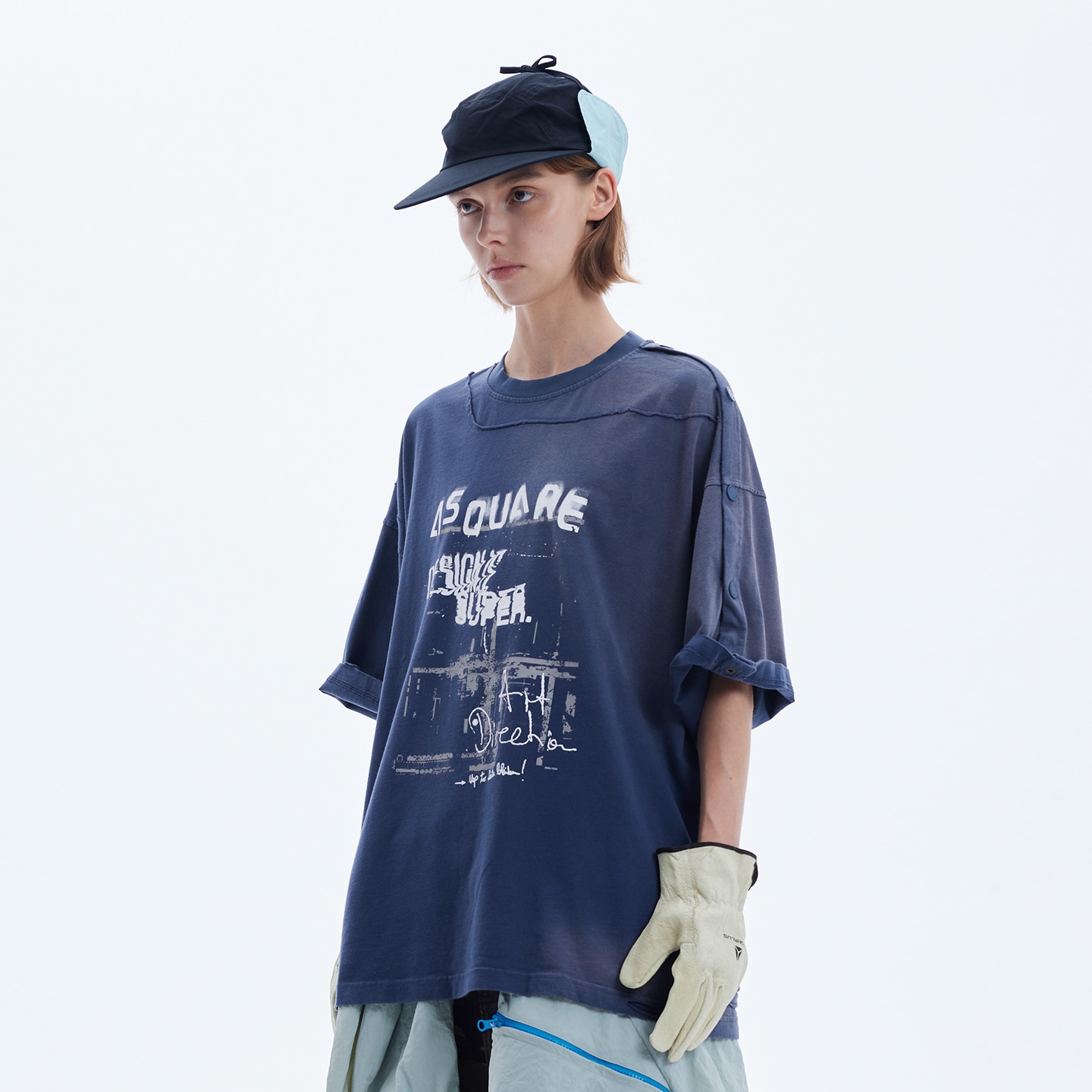 A Square Roota A SQUARE ROOT Gradient Print Vintage Casual T-Shirt — фото 4