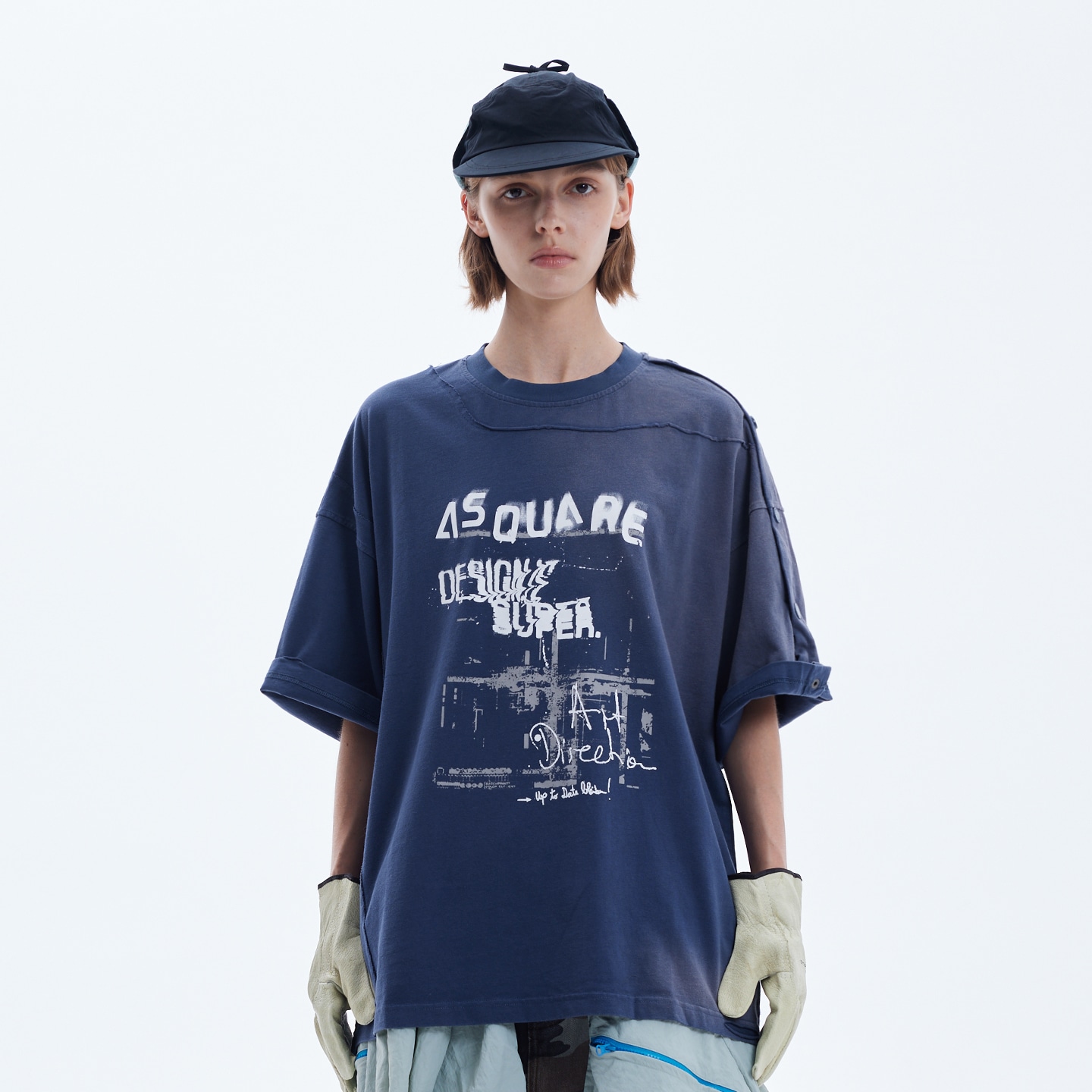 A Square Roota A SQUARE ROOT Gradient Print Vintage Casual T-Shirt — фото 2