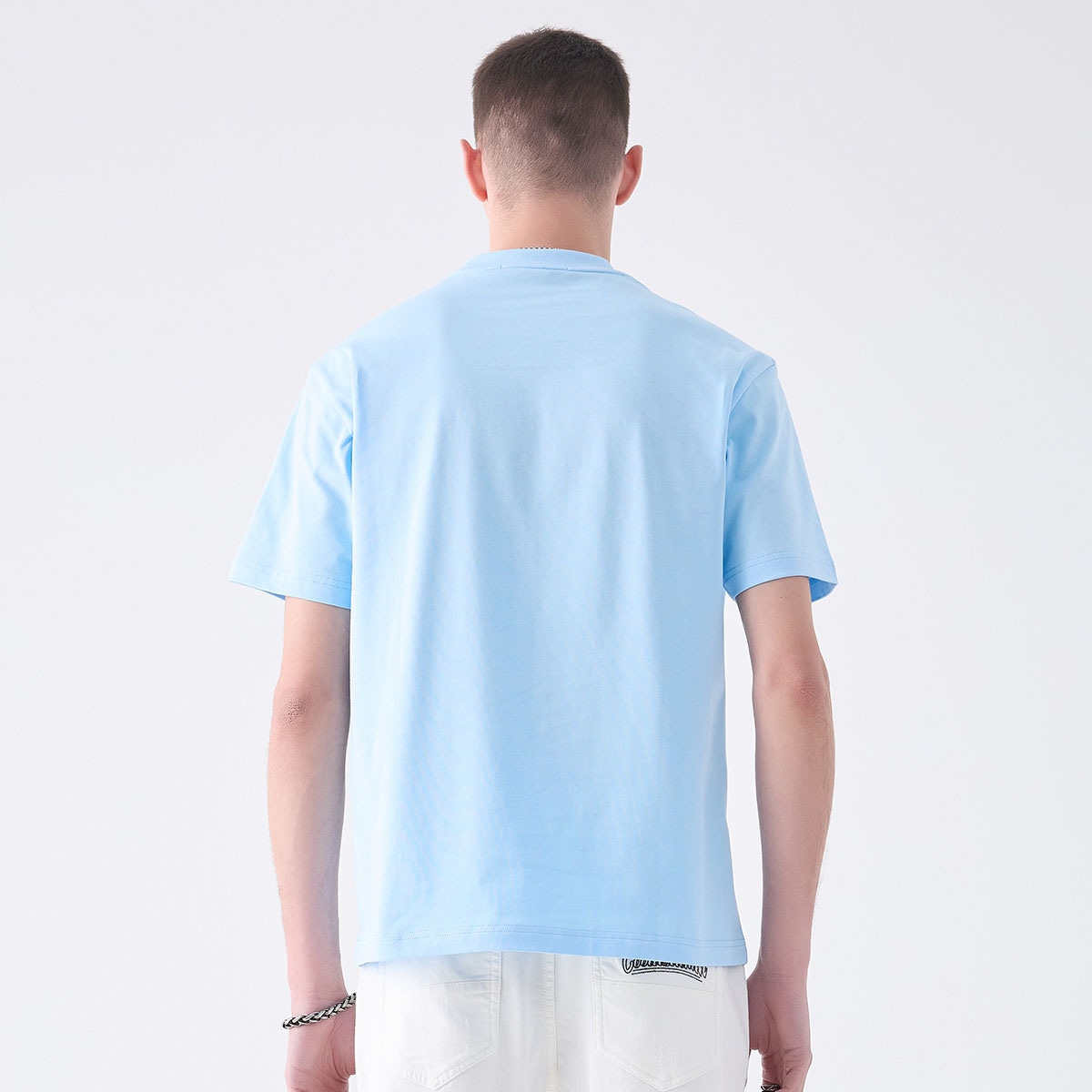 David Naman SS24 Cotton Colorblock Embroidered Tee — фото 5