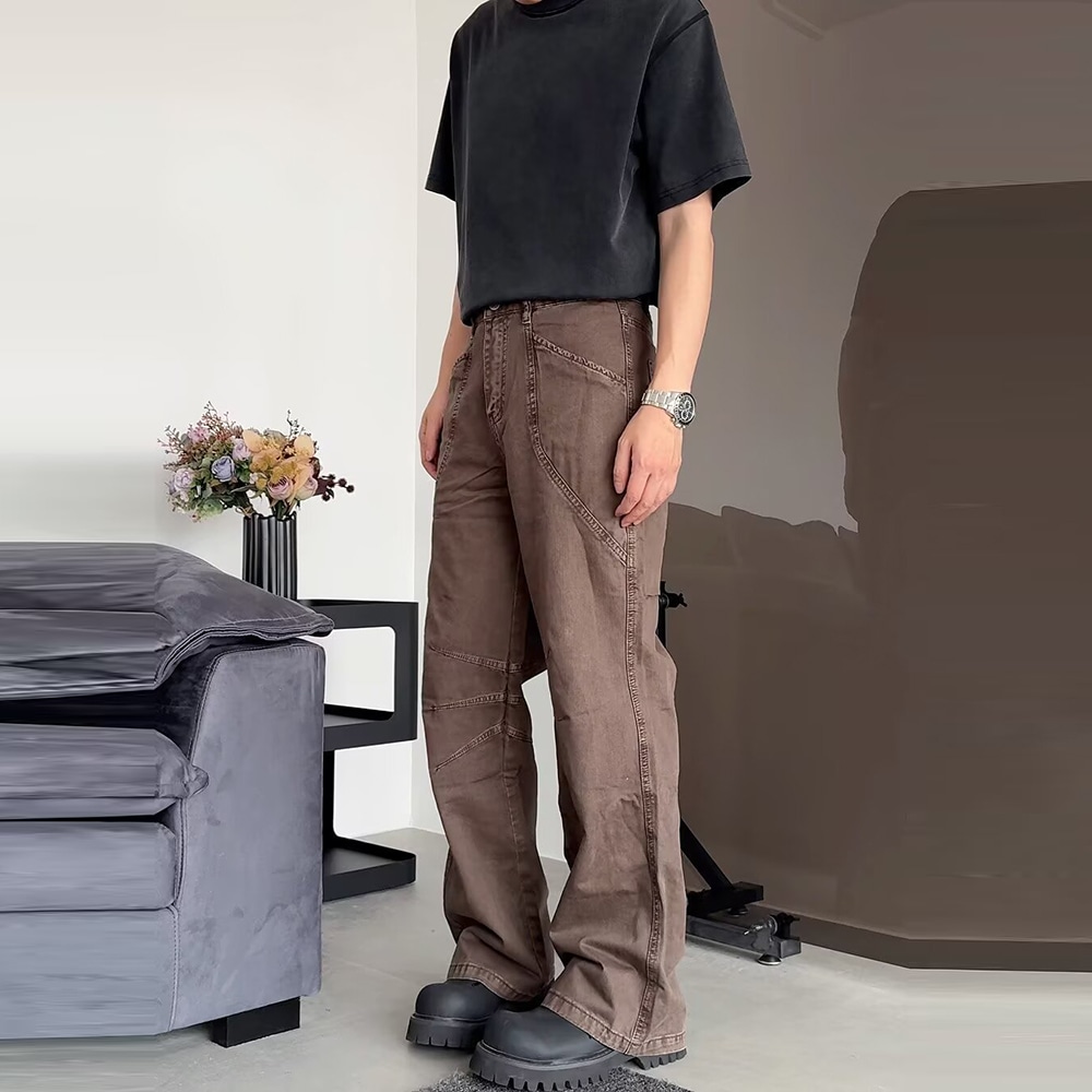 Struggle Vintage95 Wide Leg Jeans Khaki — фото 11