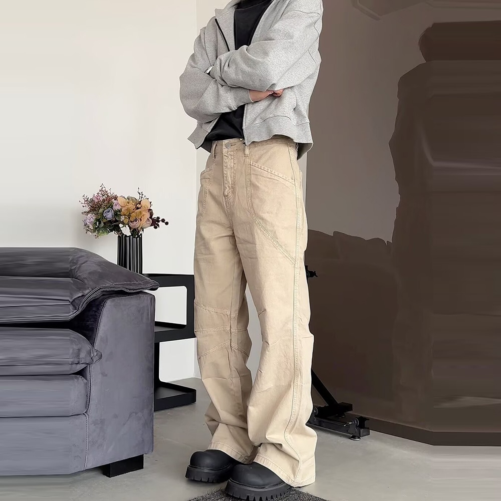 Struggle Vintage95 Wide Leg Jeans Khaki — фото 4