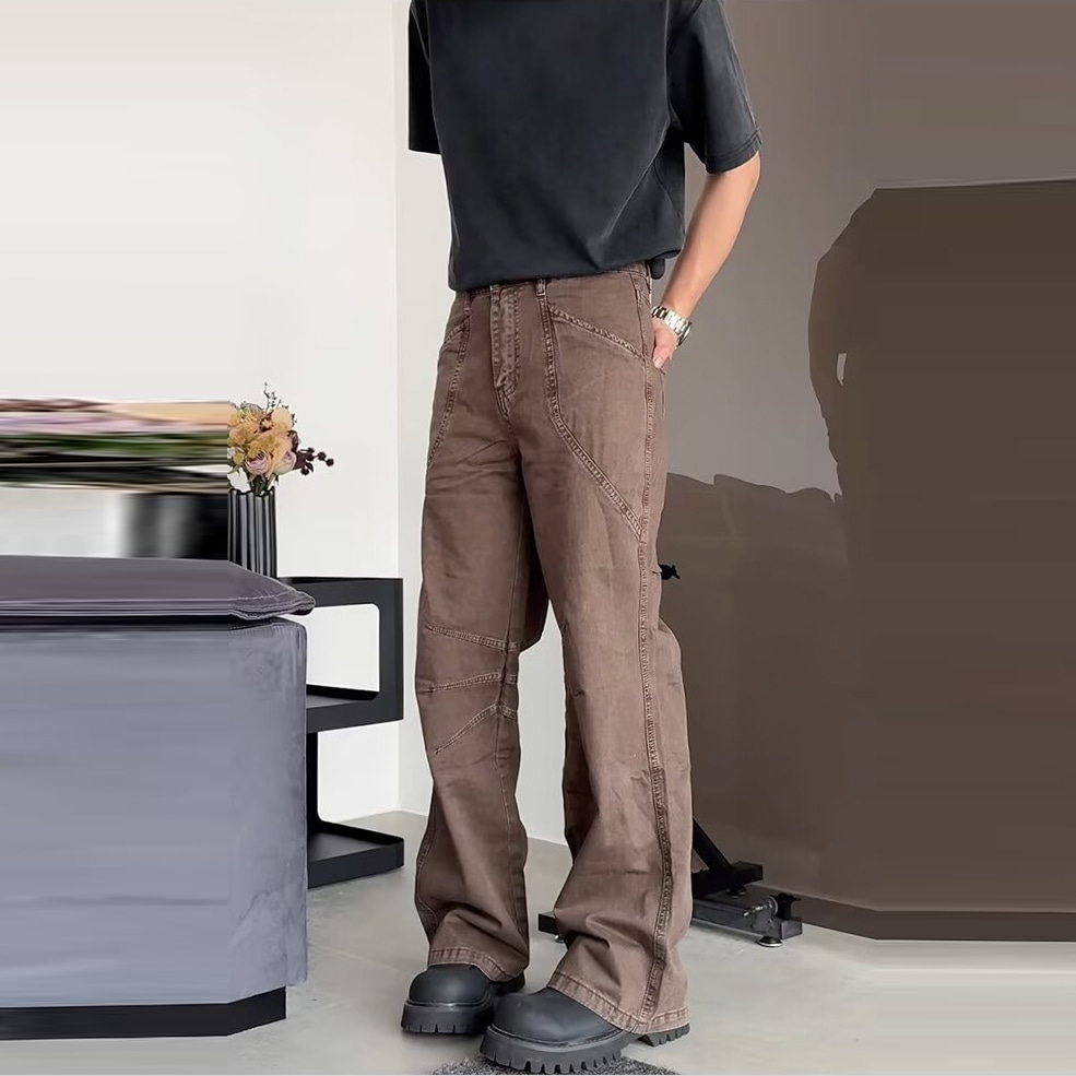 Struggle Vintage95 Wide Leg Jeans Khaki — фото 10
