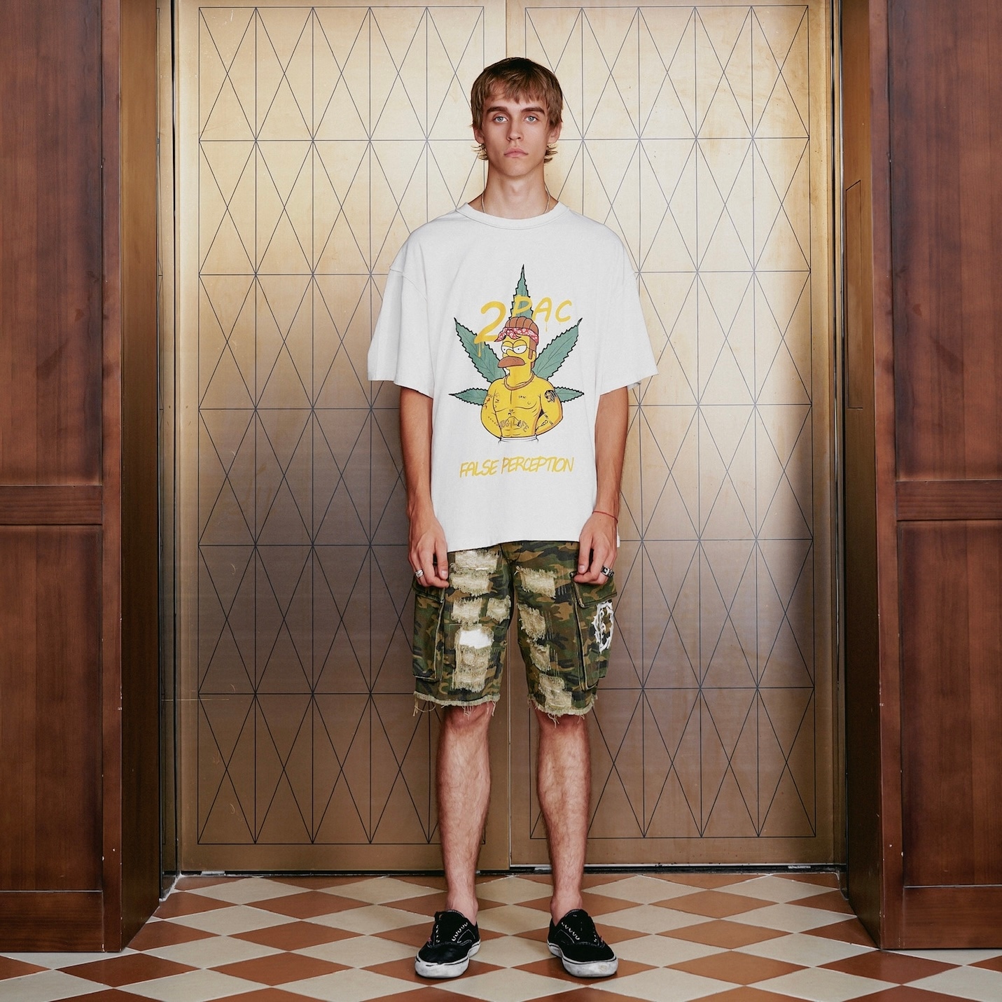 False Perception Boro Camo Shorts — фото 2
