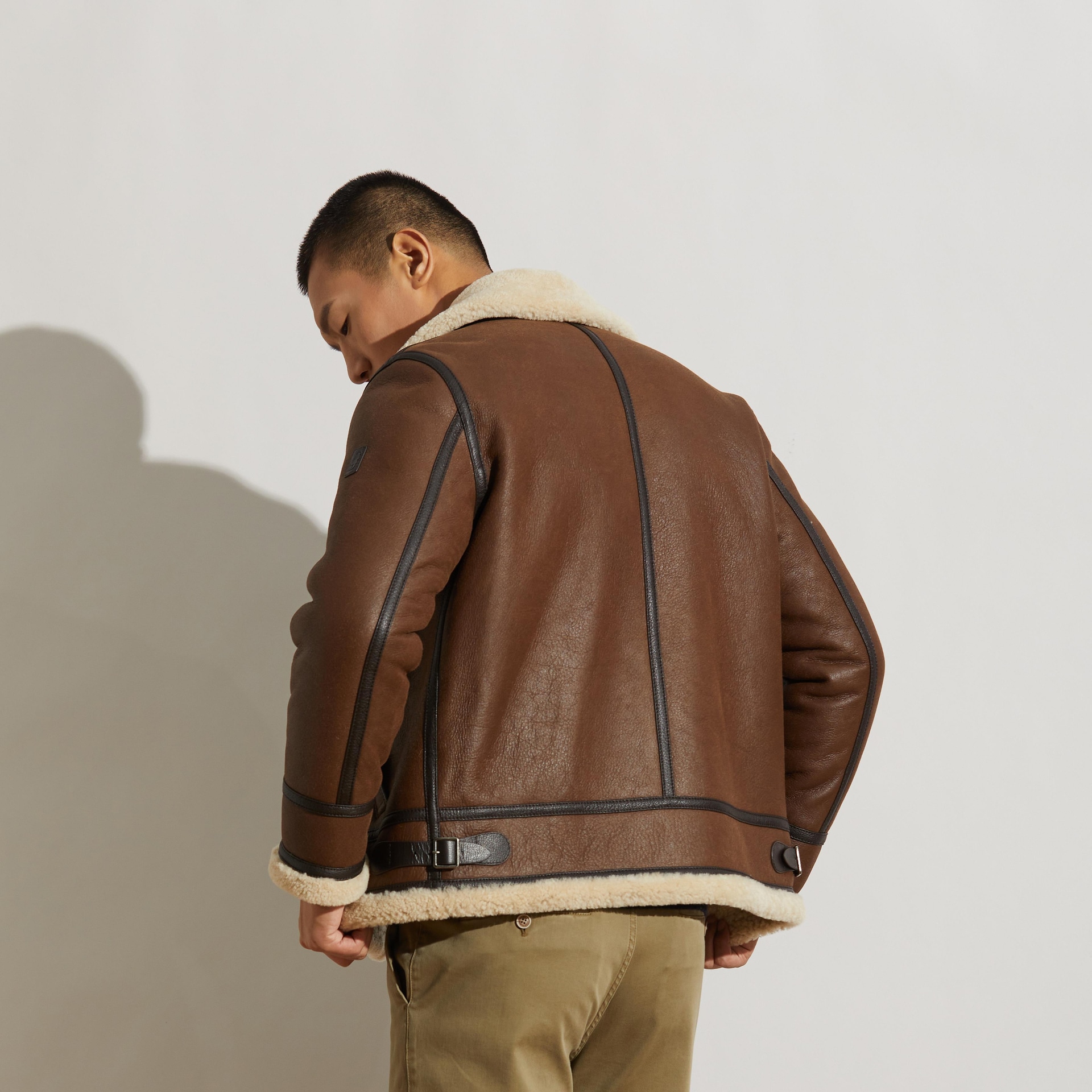 Mcs M65 Trench Shearling Leather Jacket — фото 9