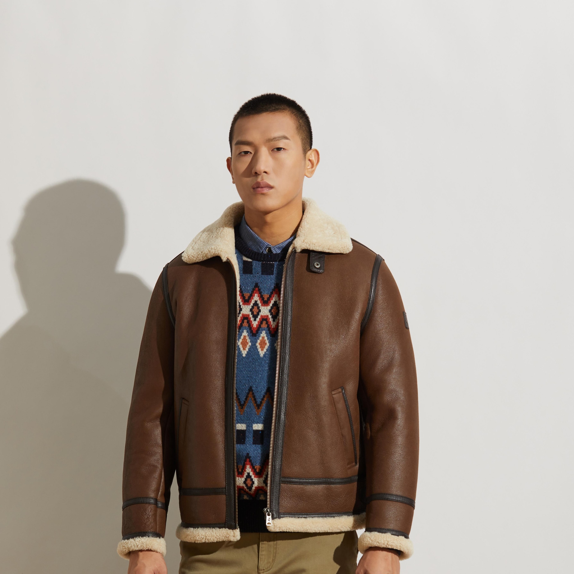 Mcs M65 Trench Shearling Leather Jacket — фото 6