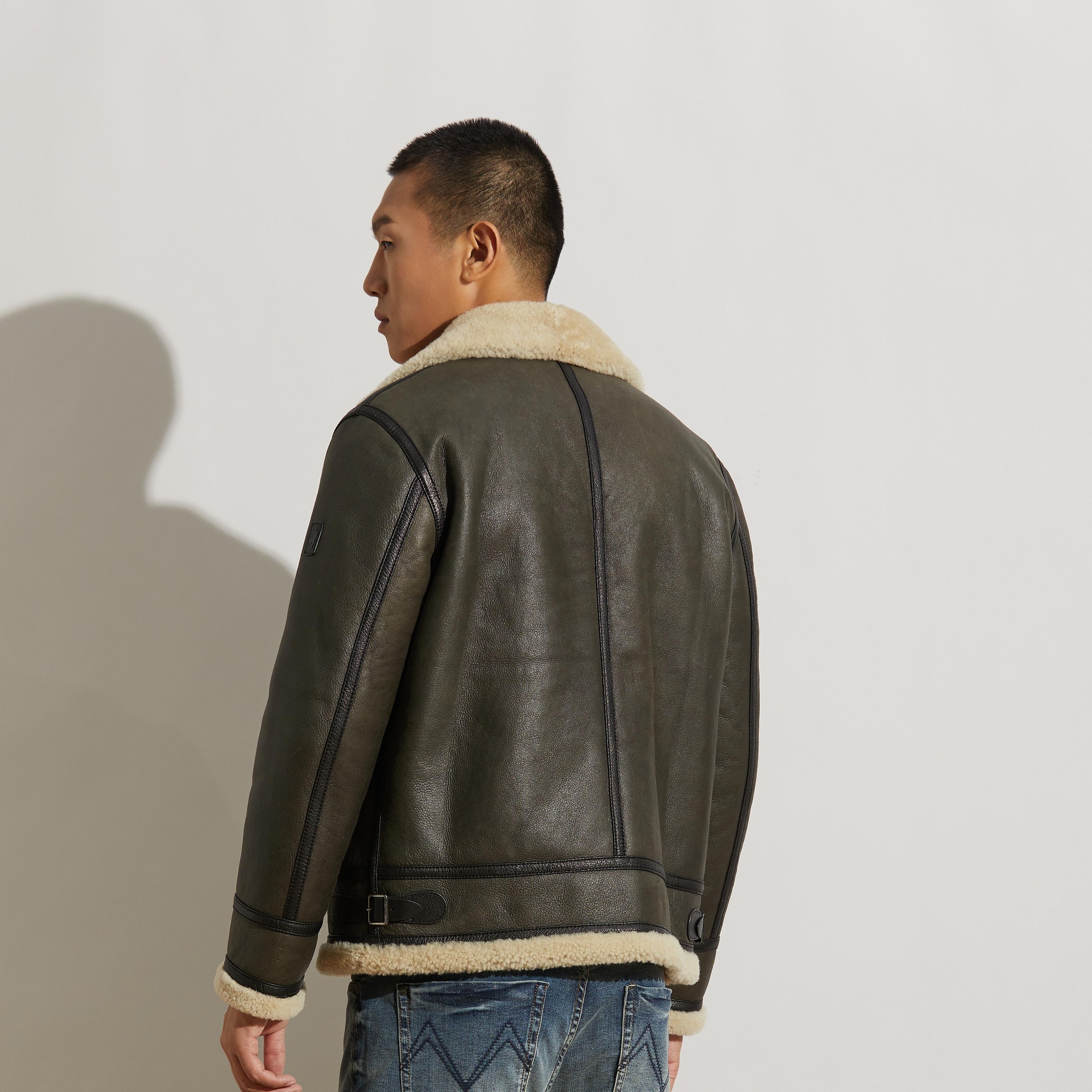 Mcs M65 Trench Shearling Leather Jacket — фото 3
