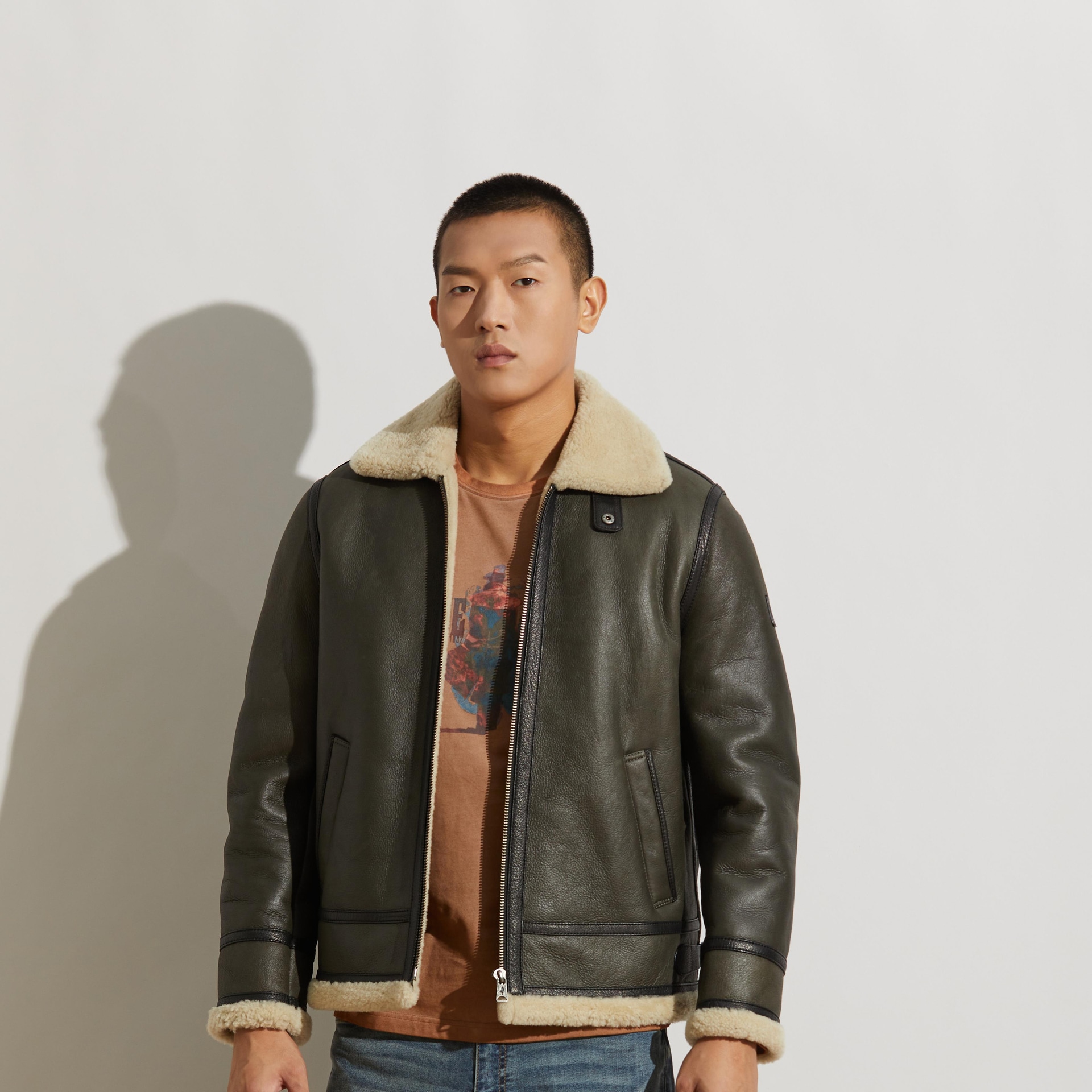 Mcs M65 Trench Shearling Leather Jacket — фото 2