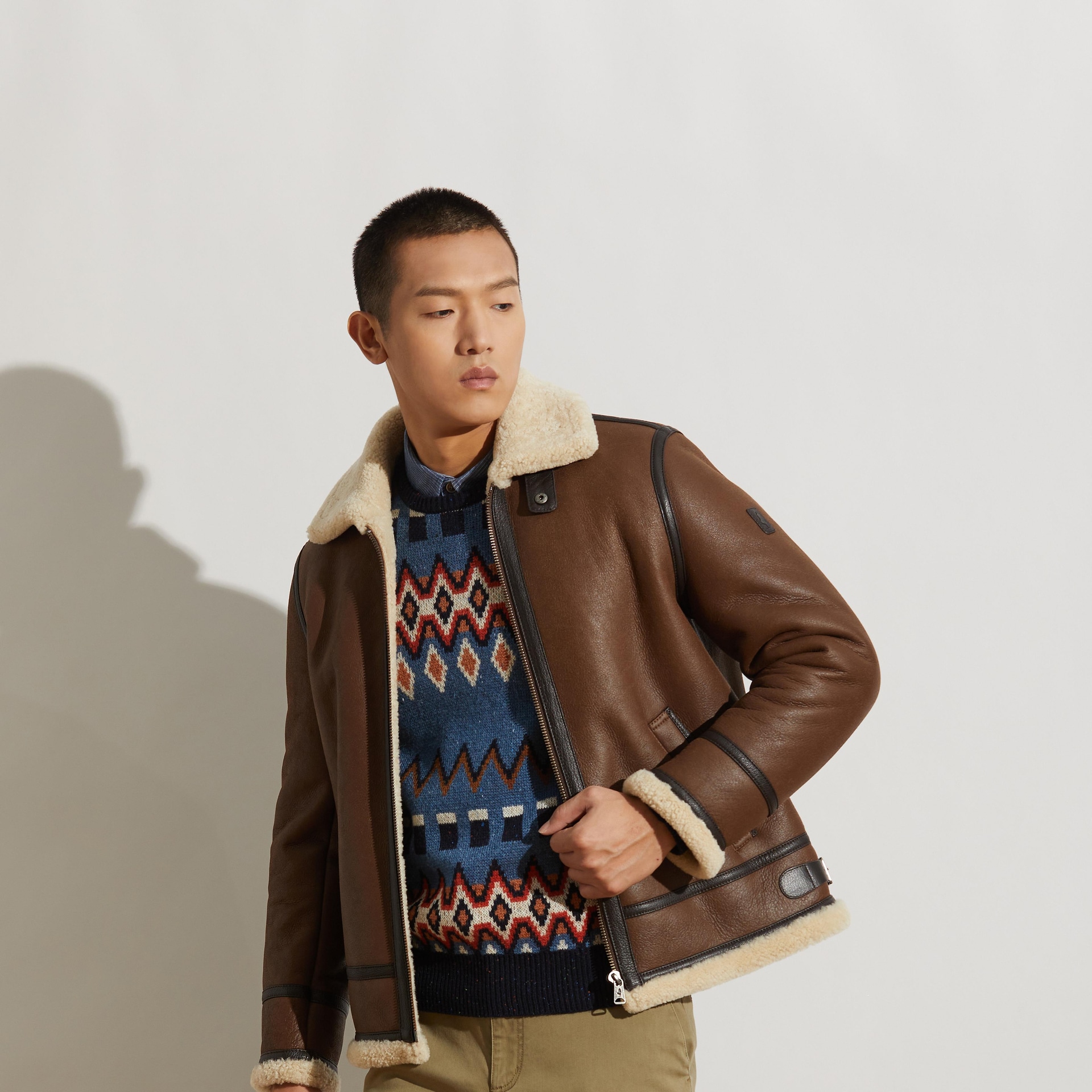 Mcs M65 Trench Shearling Leather Jacket — фото 7
