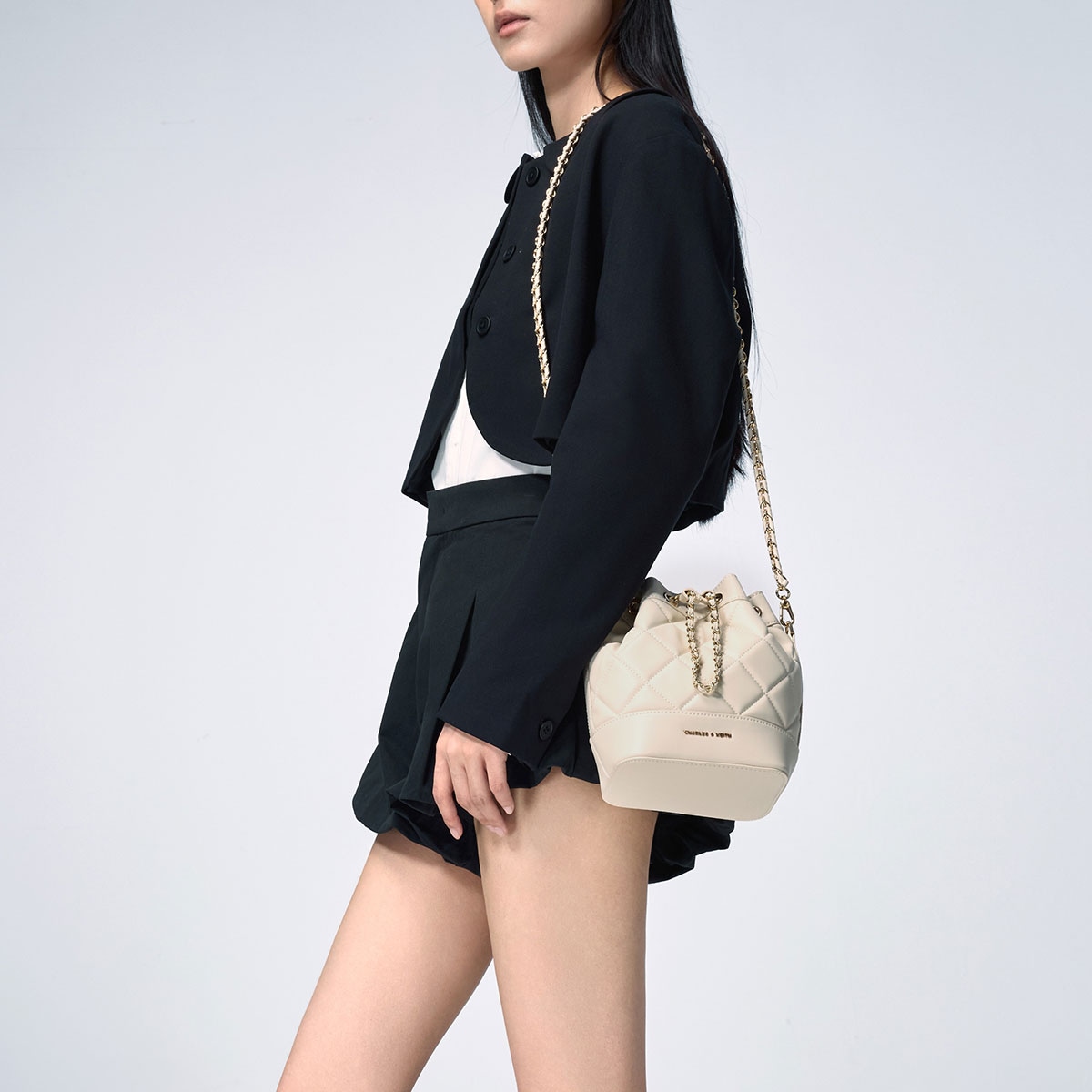 Charles&Keith Charles & Keith Quilted Chain Backpack — фото 11