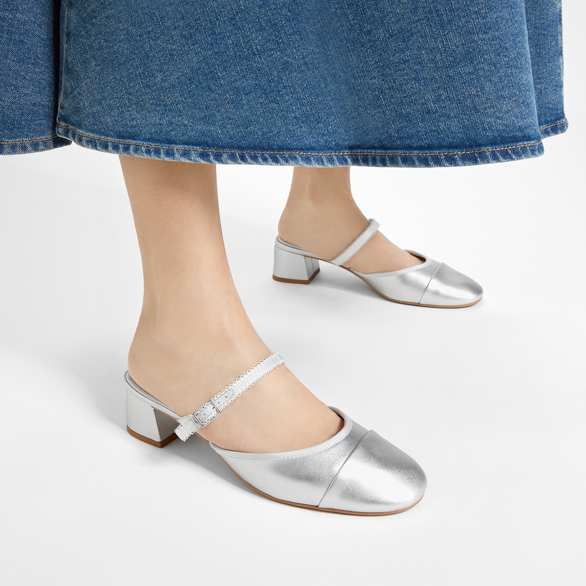 Charles&Keith CHARLESKEITH ck 4.1cm SilverLilacBlack — фото 4