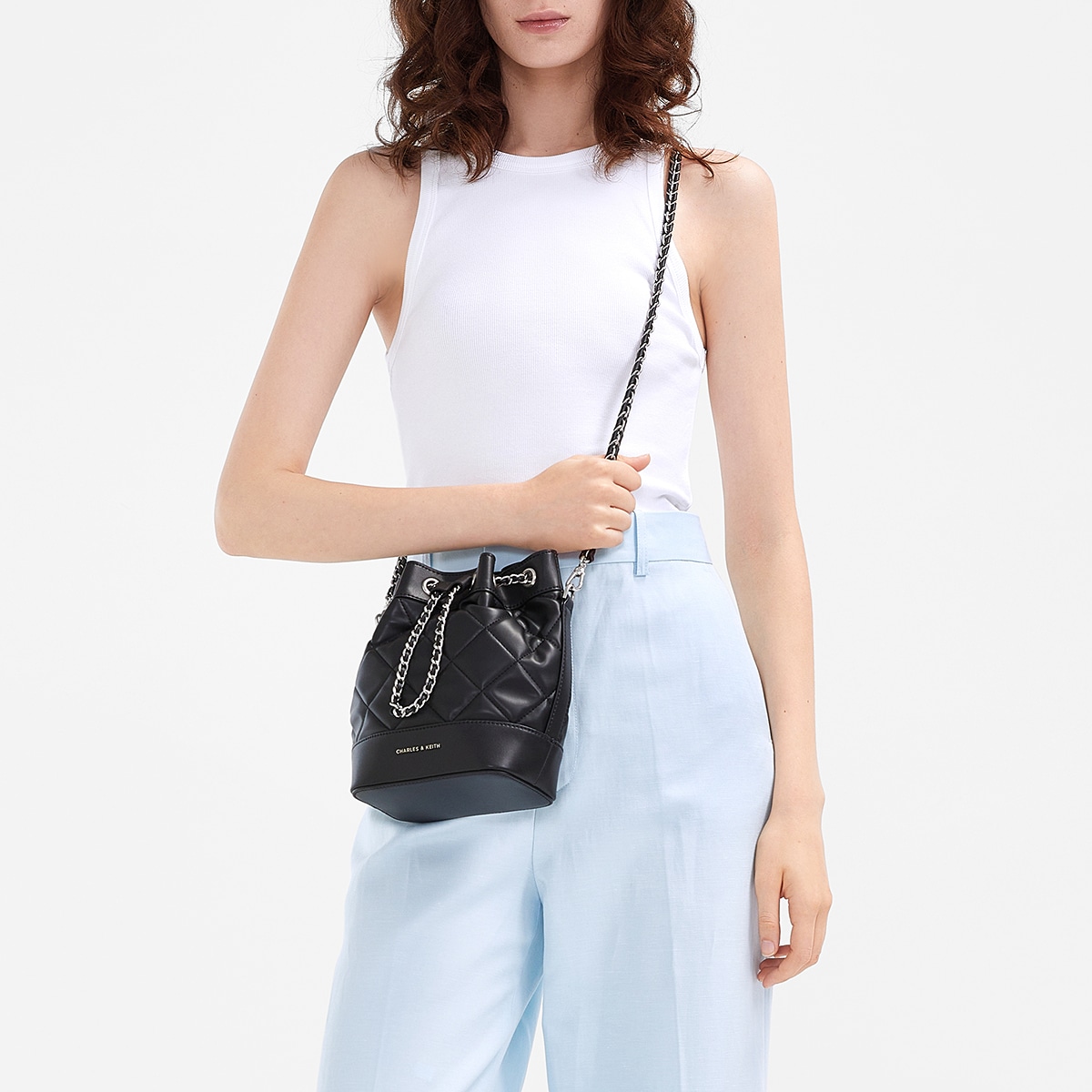 Charles&Keith Charles & Keith Quilted Chain Backpack — фото 6