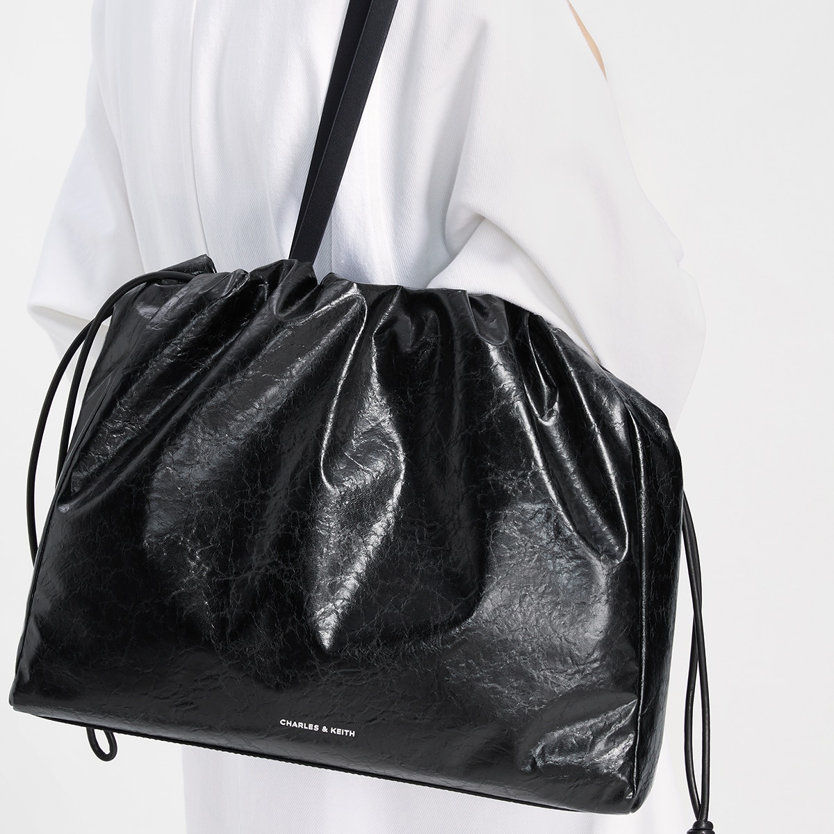 Charles&Keith CHARLESKEITH ck PU CreamBlack — фото 8