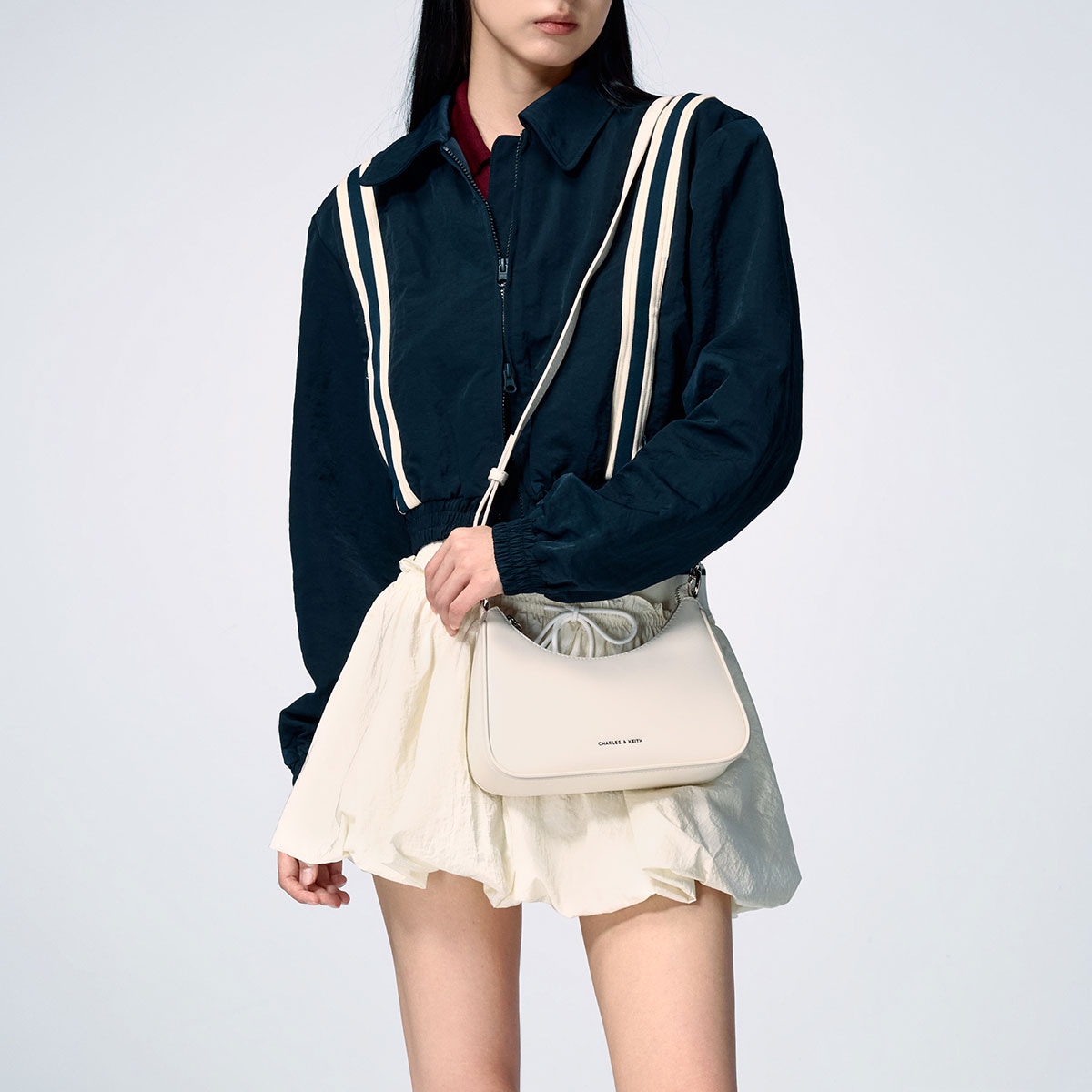Charles&Keith CHARLESKEITH ck PU CreamNoirLight Pink — фото 3