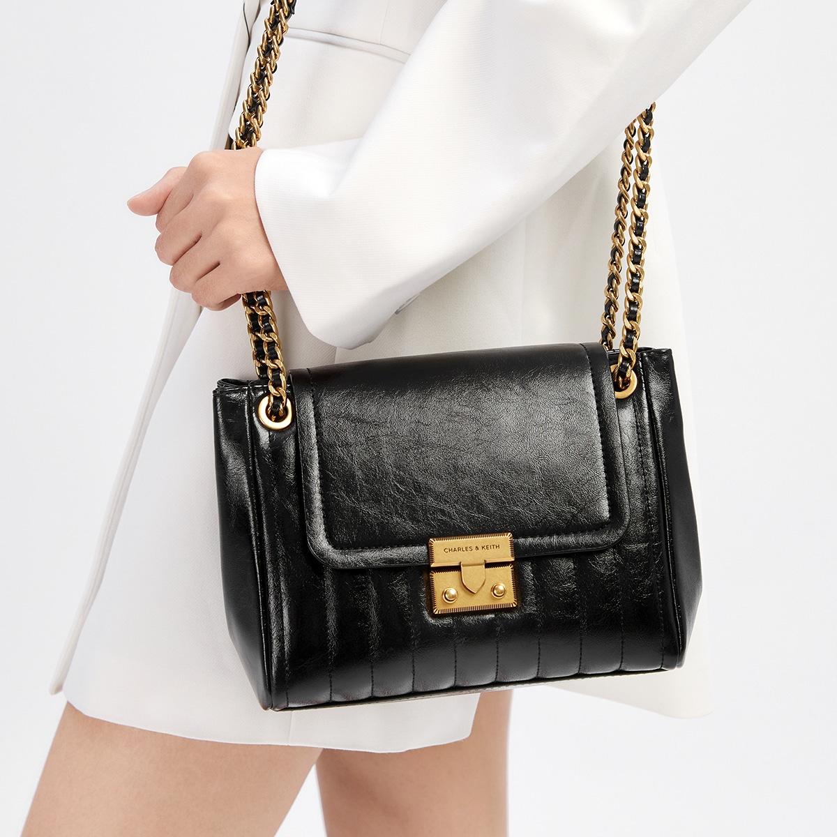 Charles&Keith CHARLESKEITH ck 24 PU BlackBurgundy — фото 5
