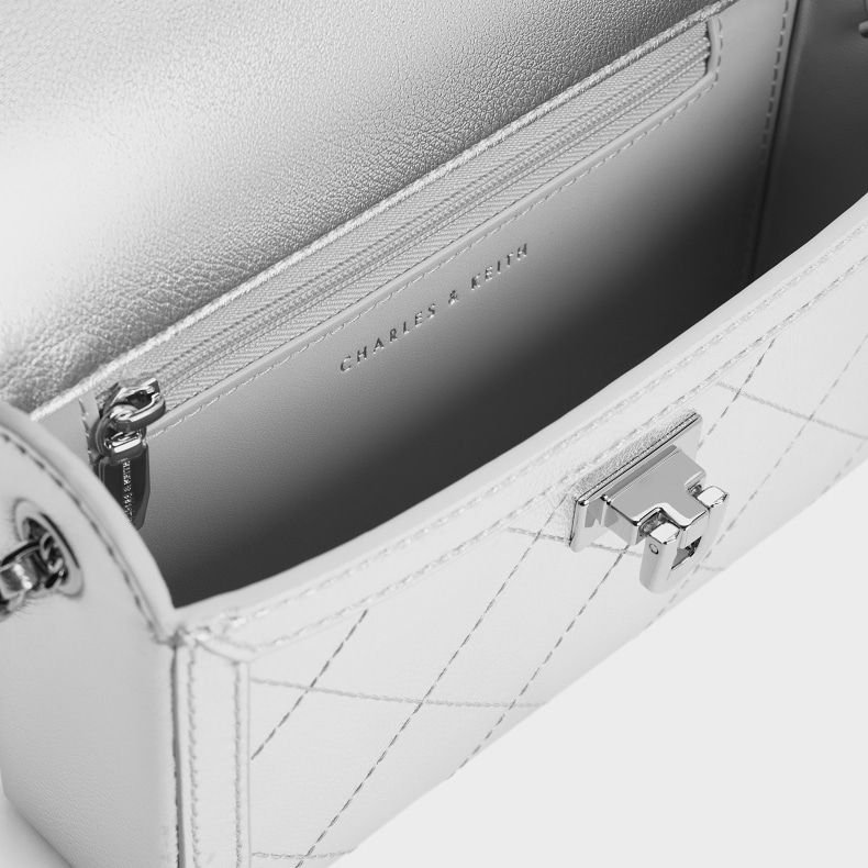 Charles&Keith Charles & Keith Quilted Chain Shoulder Bag — фото 3