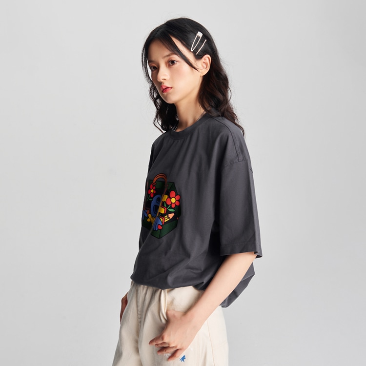 Lee X Melting Sadness FW24 Printed Tee Iron Gray — фото 6