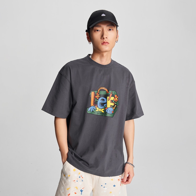 Lee X Melting Sadness FW24 Printed Tee Iron Gray — фото 5