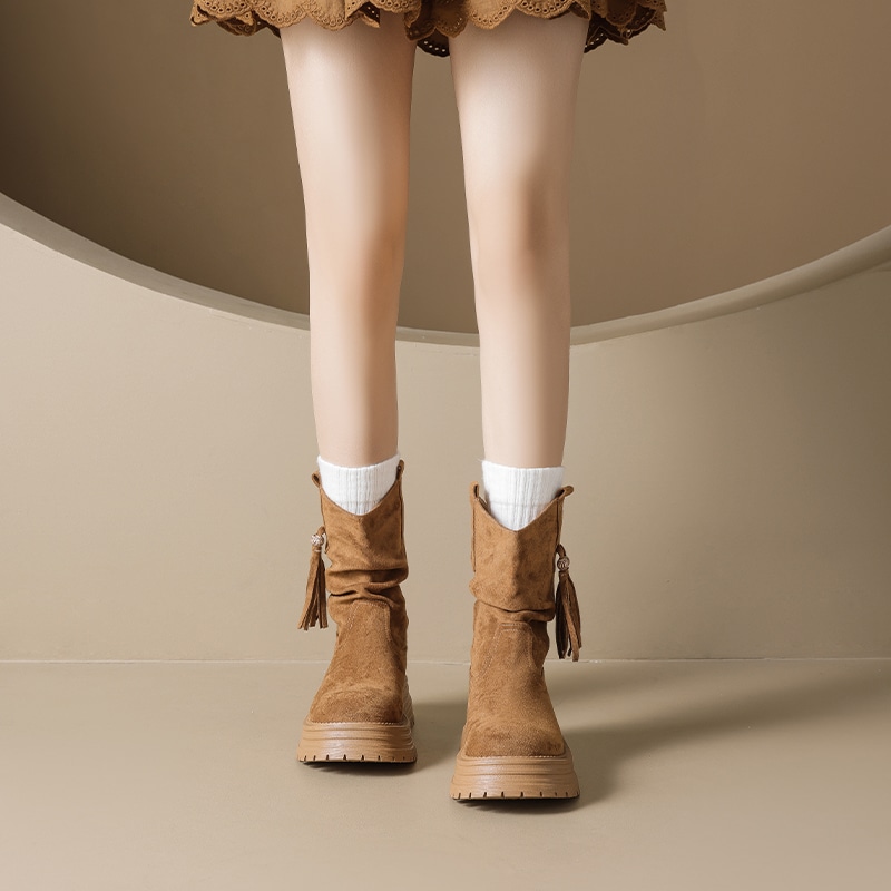 Agsdon Retro Tassel Ankle Boots — фото 5