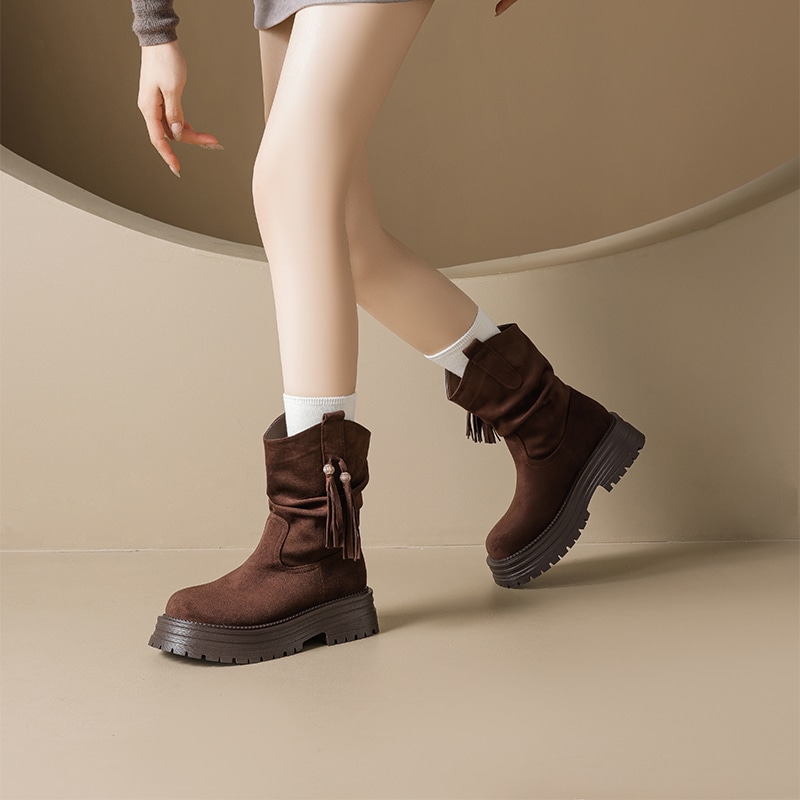Agsdon Retro Tassel Ankle Boots — фото 9