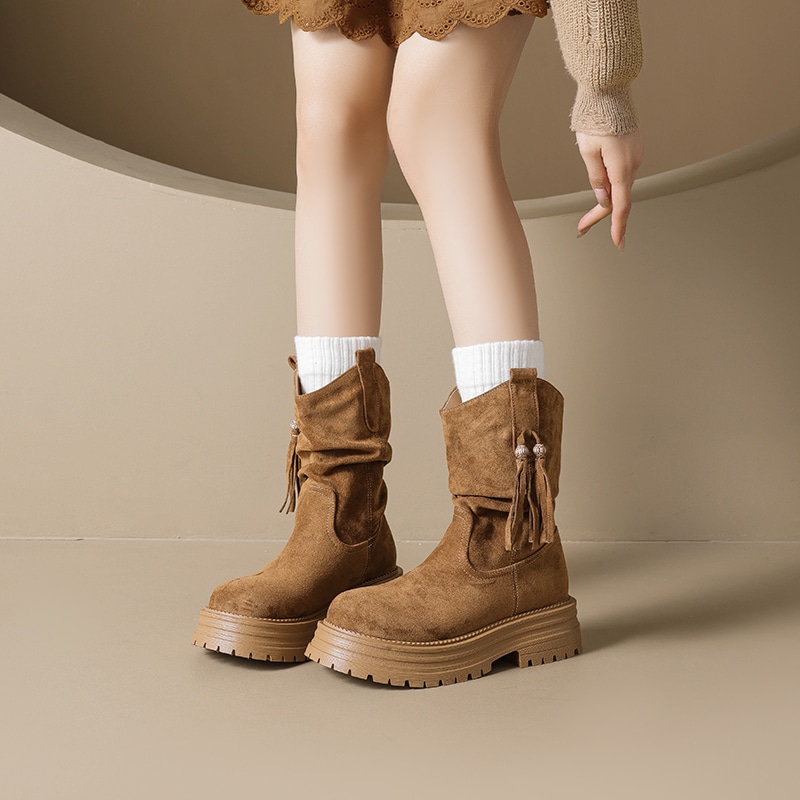 Agsdon Retro Tassel Ankle Boots — фото 6