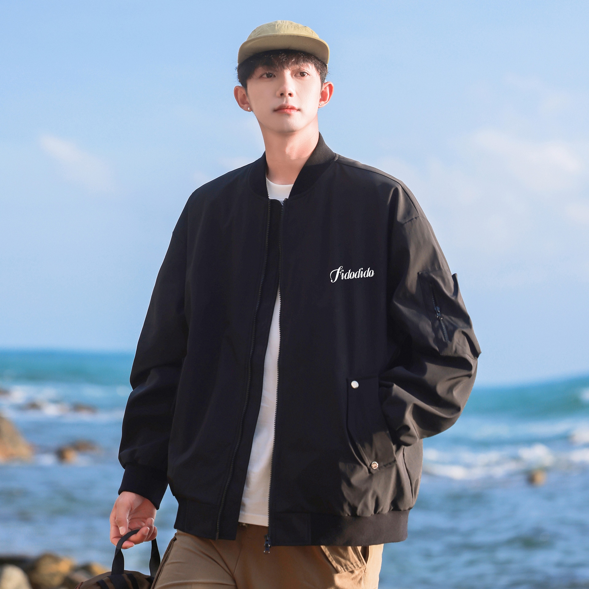 Fido Dido Logo Baseball Jacket — фото 4