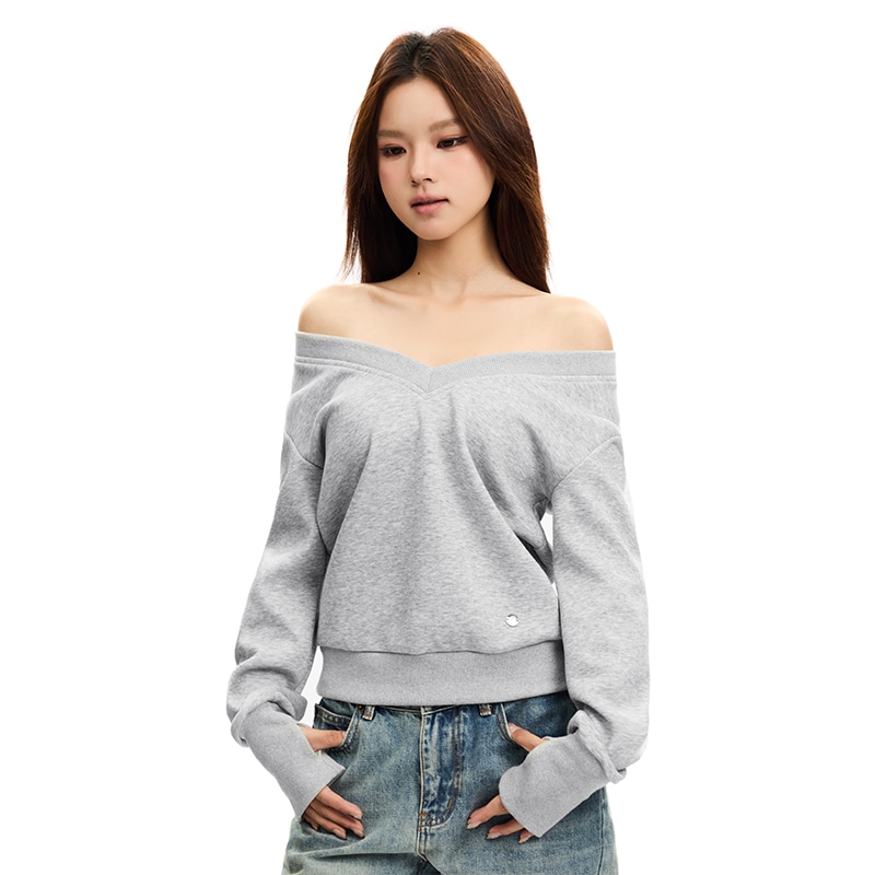 Apea V-Neck Long Sleeve Sweatshirt — фото 4