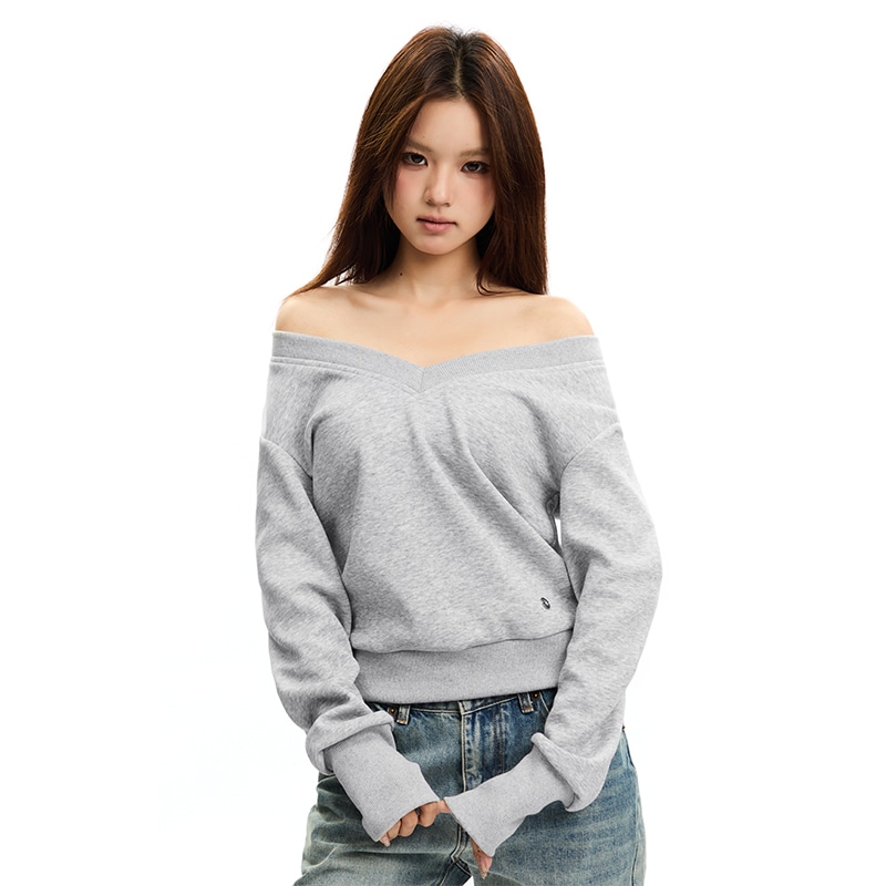 Apea V-Neck Long Sleeve Sweatshirt — фото 2