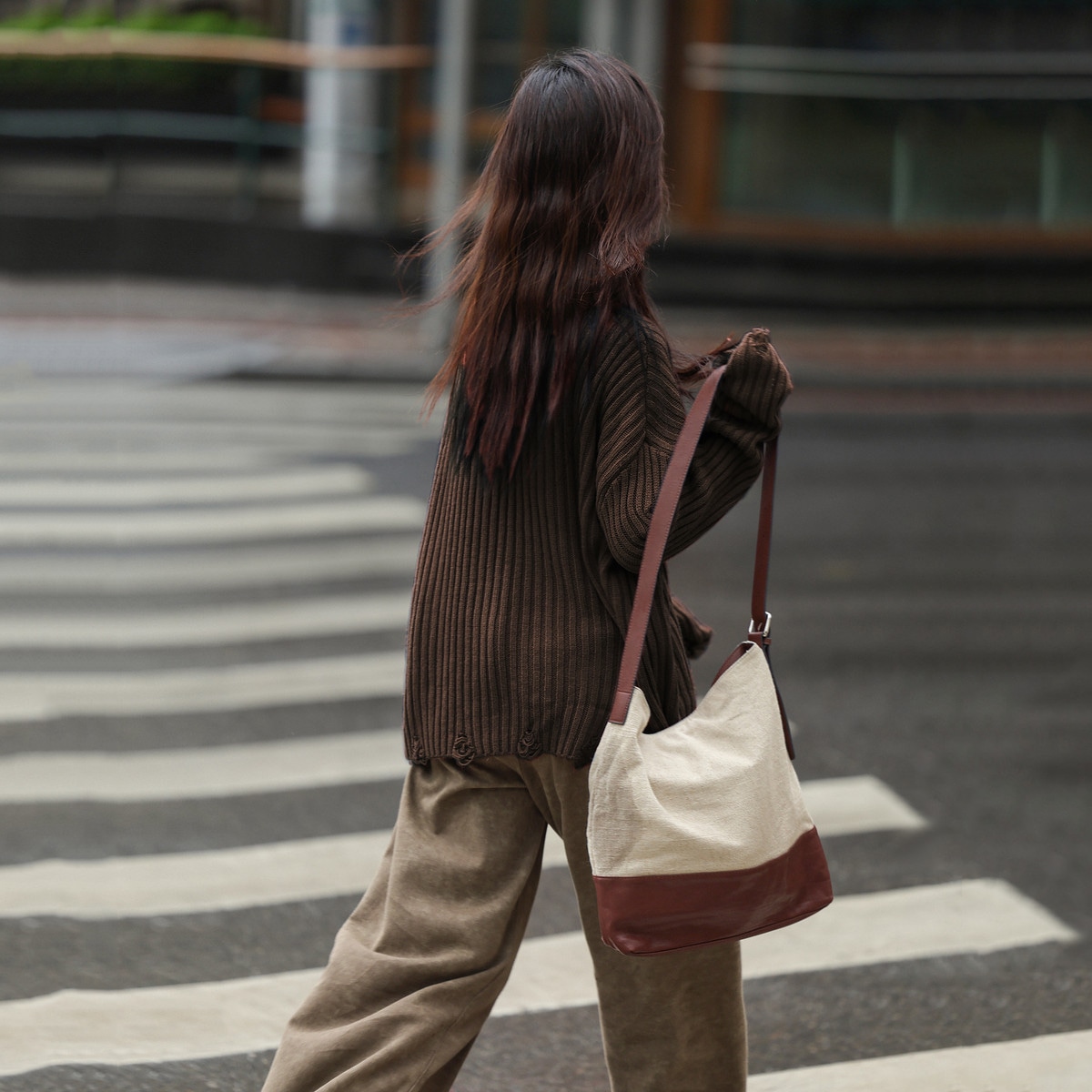 Dme 【dme】 复古时髦休闲宽松圆领百搭长袖针织衫 女款 — фото 11