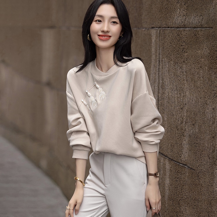 Dme 【dme】 纯色立领简约卫衣 女款 — фото 2