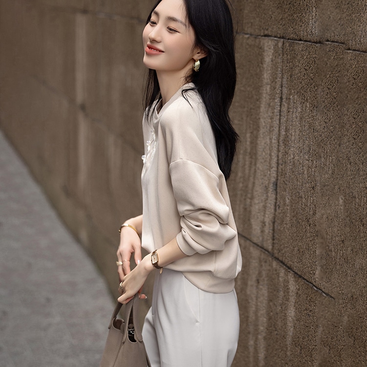 Dme 【dme】 纯色立领简约卫衣 女款 — фото 1