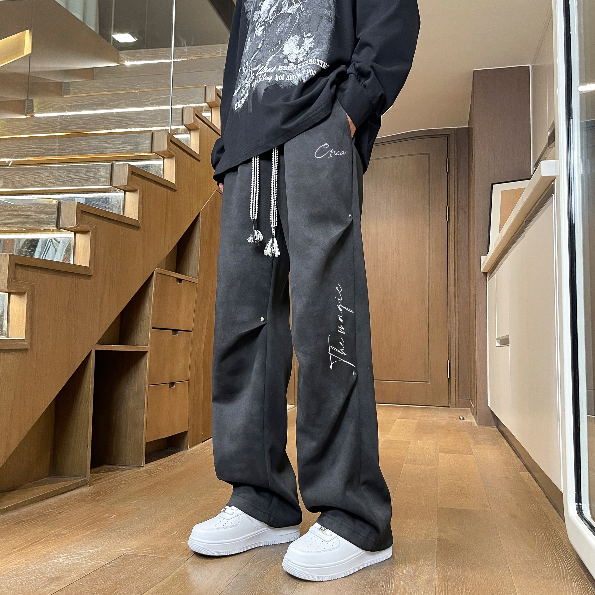 C1Rca Cleanfit Drawstring Wide Leg Sweatpants — фото 7