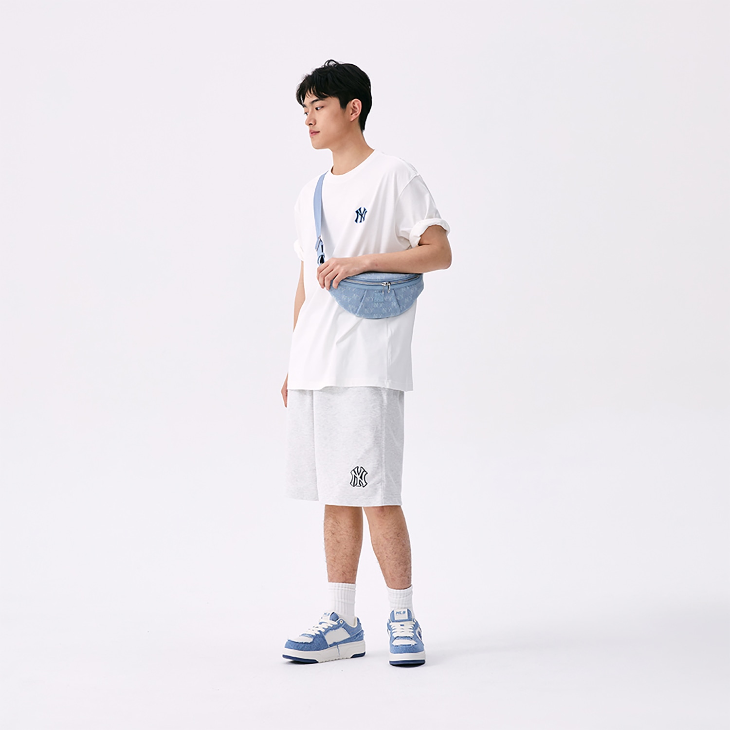 MLB Waist Bag Light Blue/Grey — фото 6