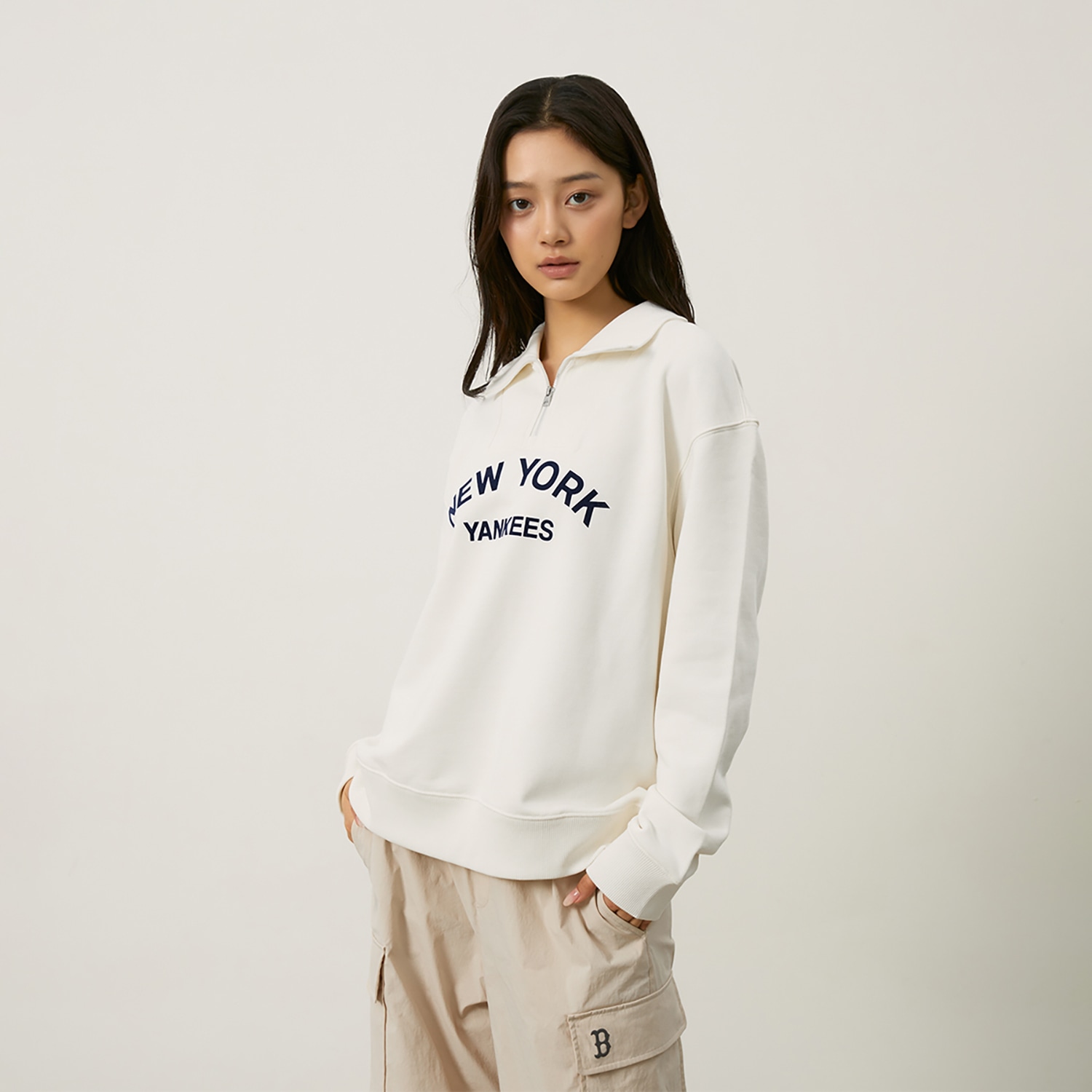 MLB Yankees Retro Sweatshirt Cream — фото 3