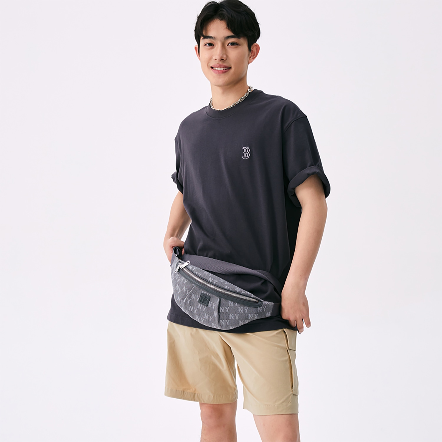 MLB Waist Bag Light Blue/Grey — фото 8