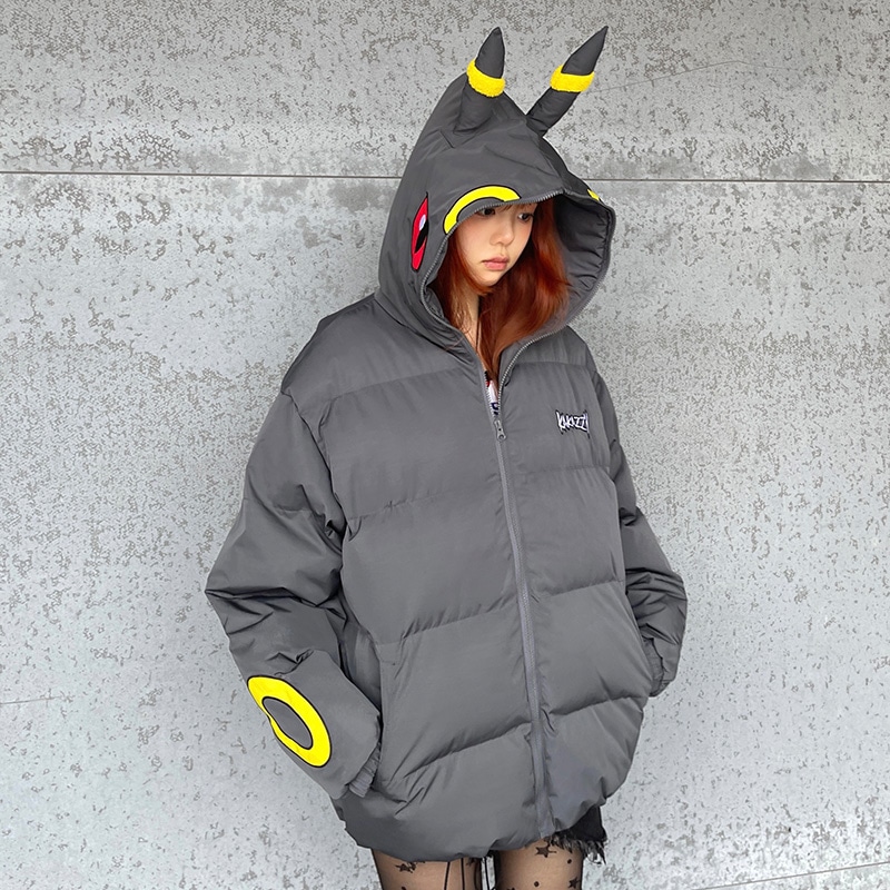 Kakazzy Hooded Puffer Jacket Dark Grey — фото 7