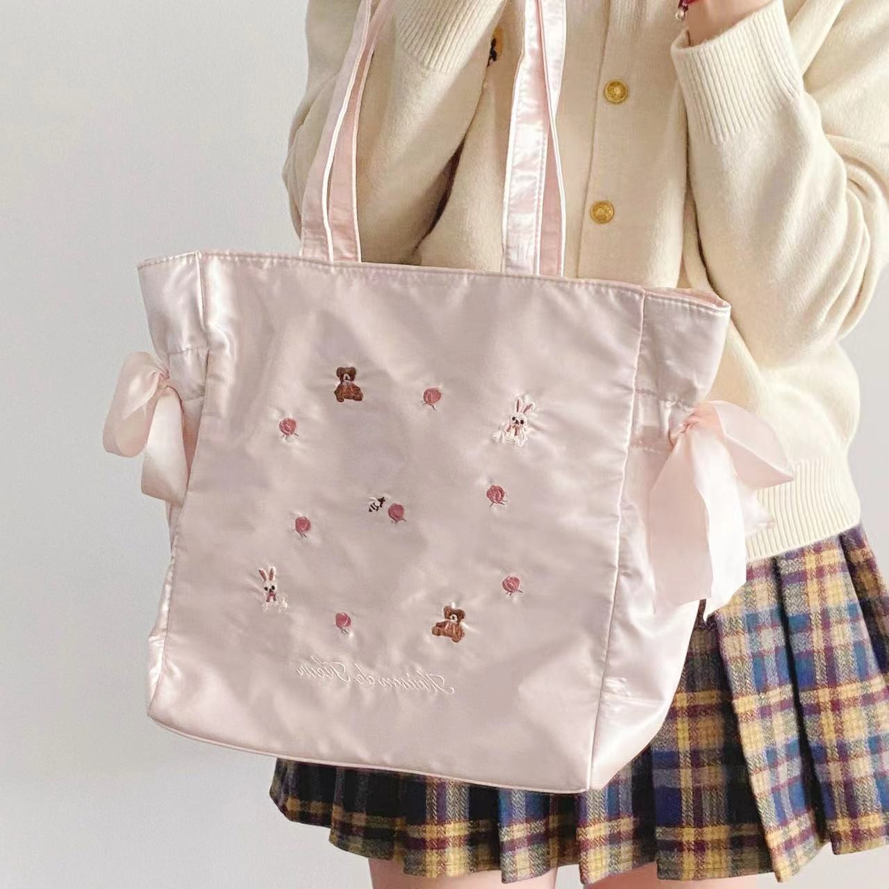 Bywhich Cute Bear Tote Bag Pink — фото 4
