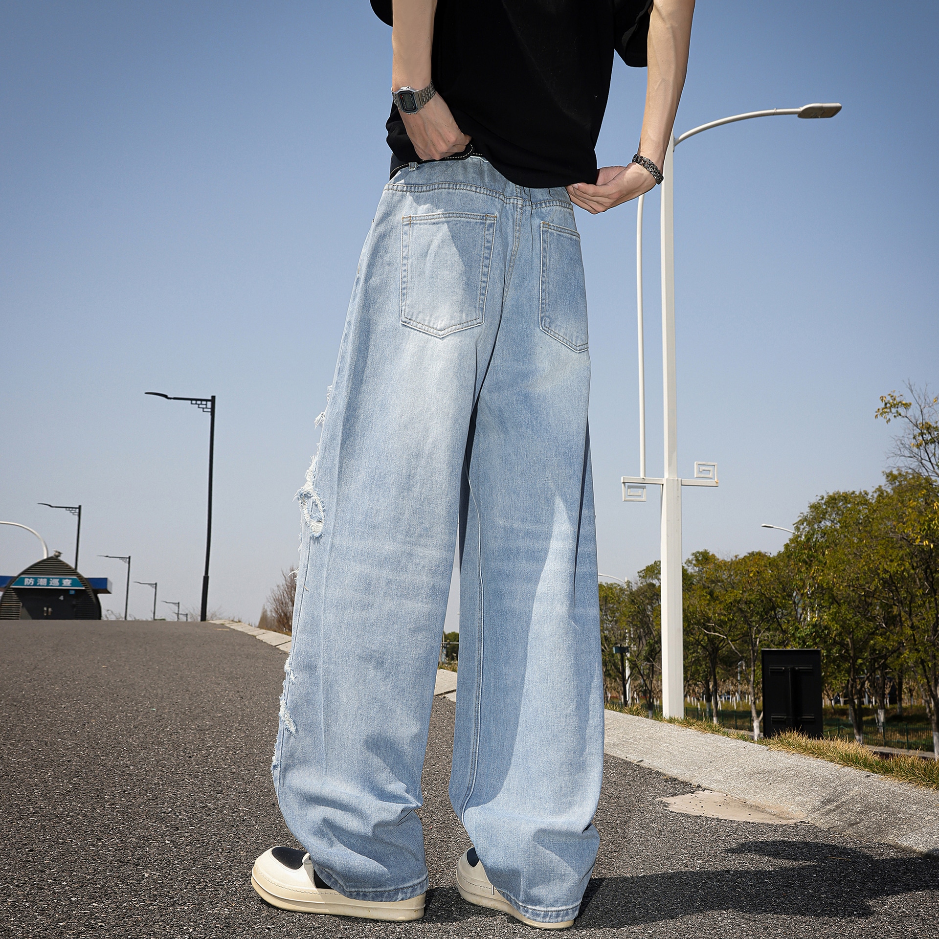 Dareasy Vintage Distressed Straight Jeans — фото 3