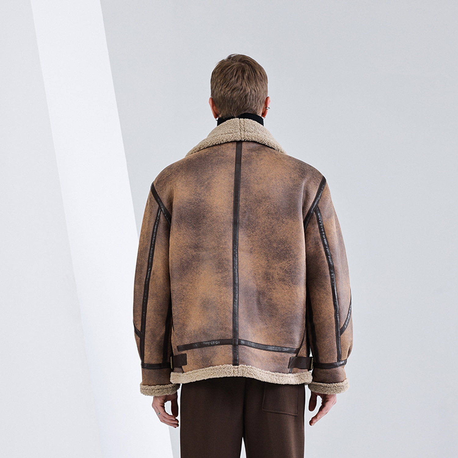 Wild Leader Vintage Biker Jacket Khaki — фото 5