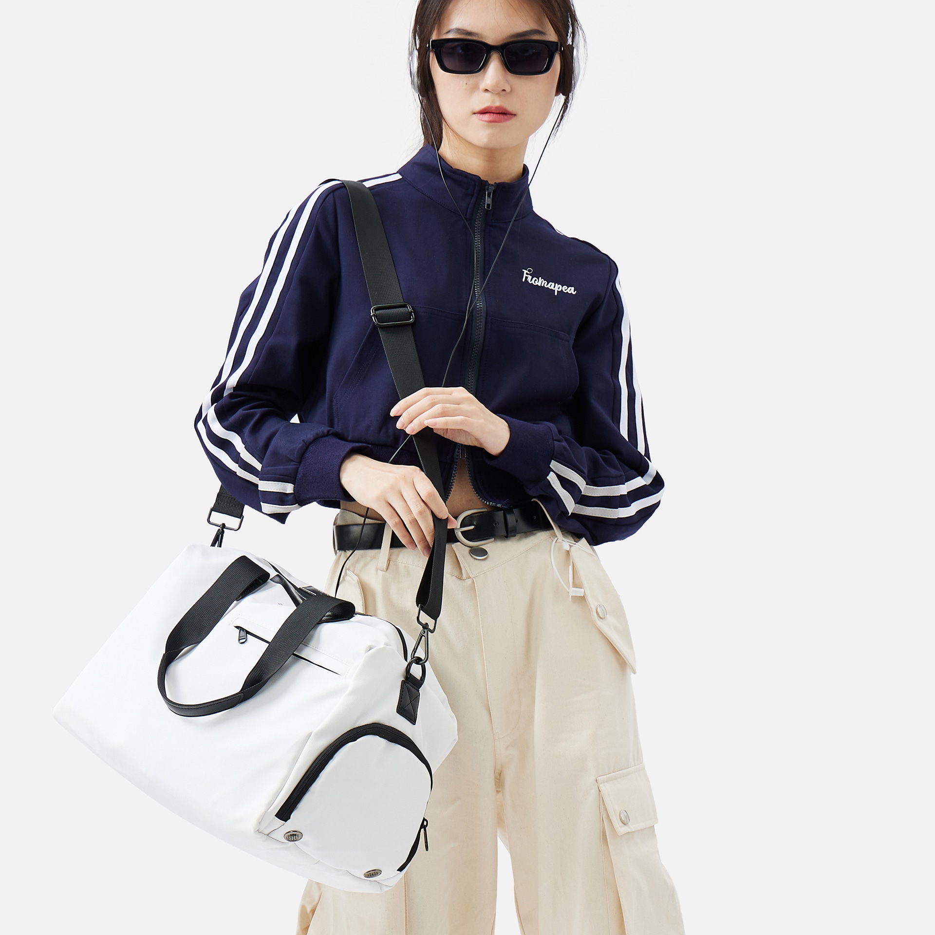 阿尔派妮 Alpine Yoga Gym Bag Black/White — фото 7